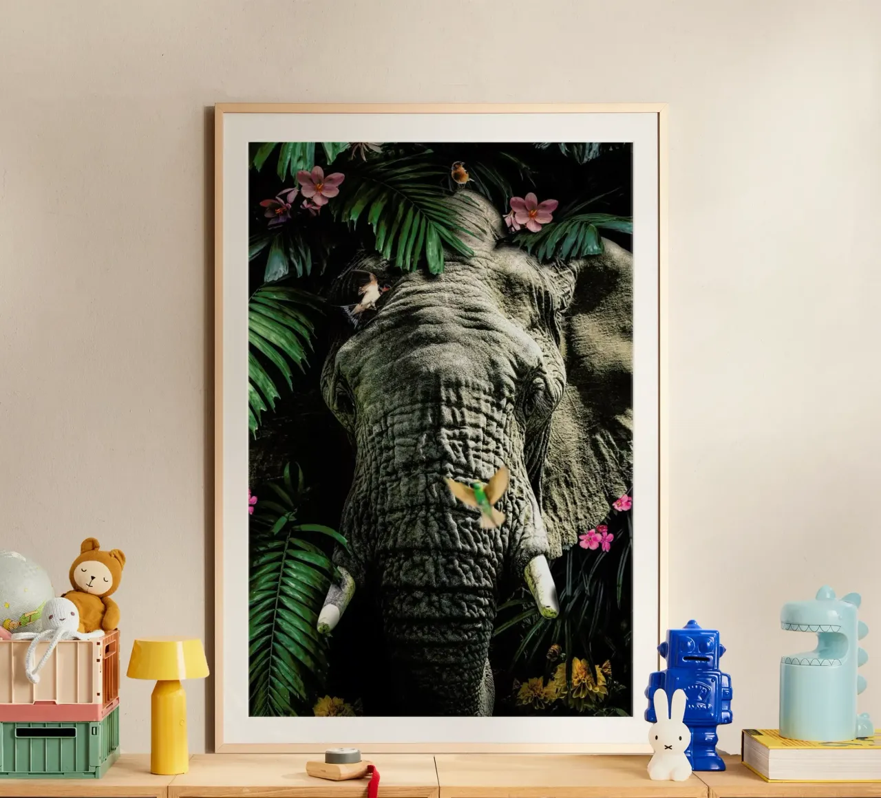 Elephant 5 poster con telaio in alluminio da Wouter Rikken