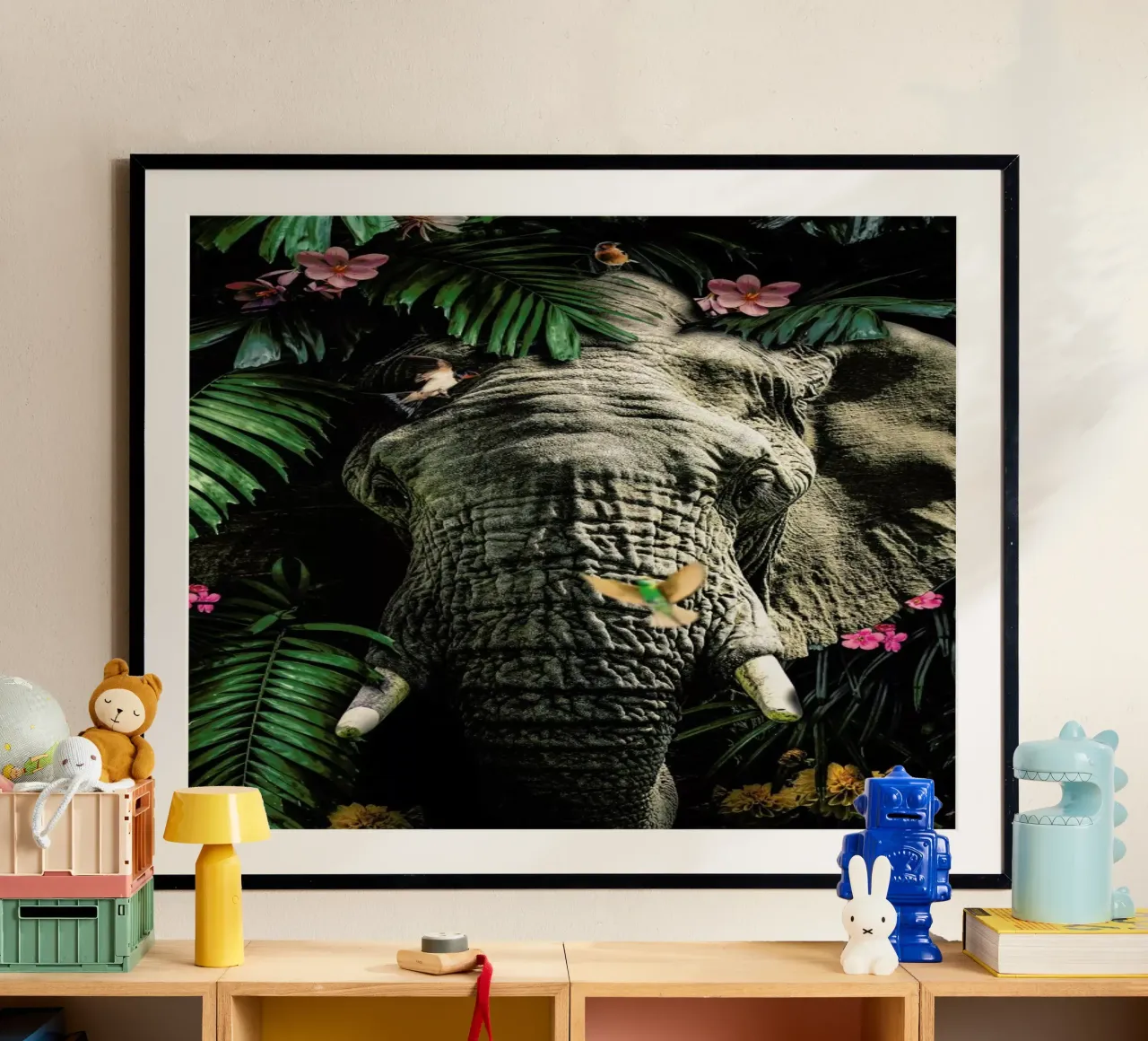 Elephant 5 poster con telaio in alluminio da Wouter Rikken