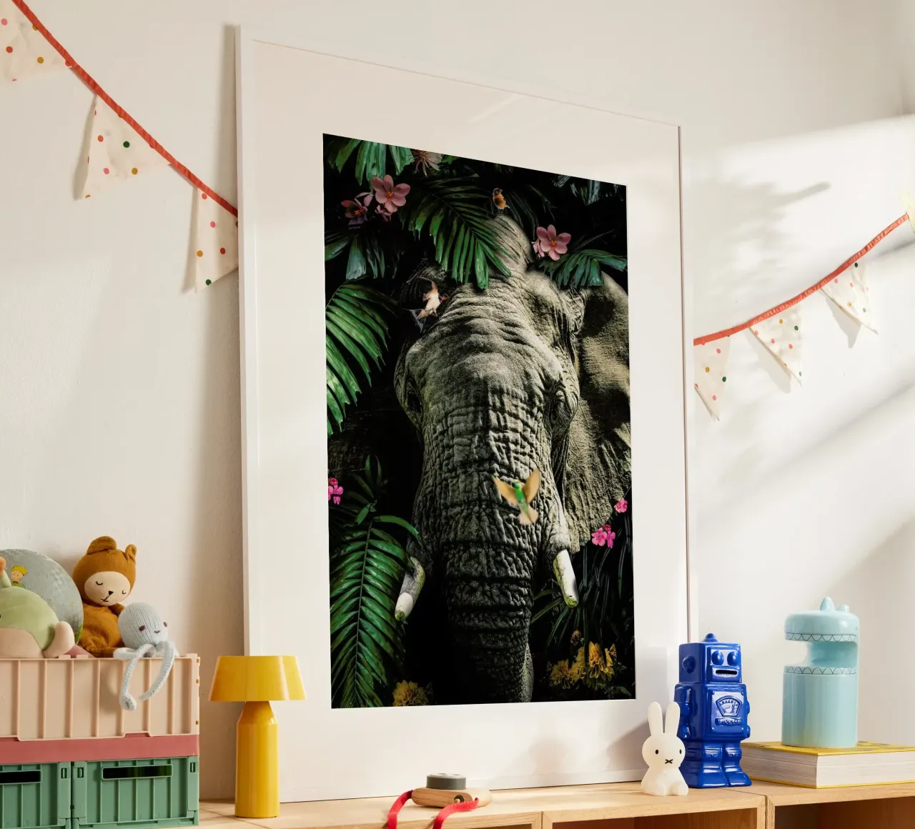 Elephant 5 poster con telaio in alluminio da Wouter Rikken