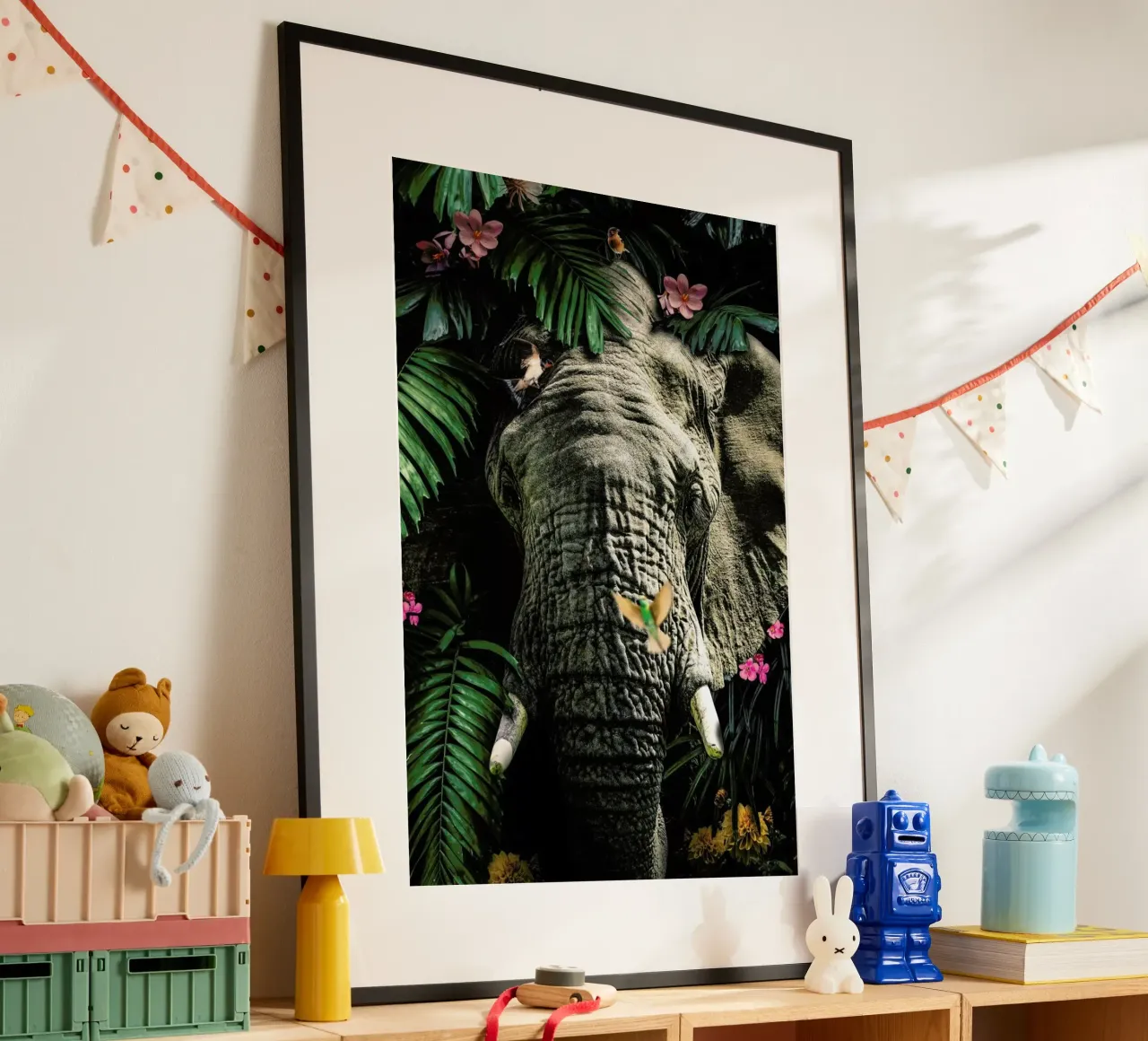 Elephant 5 poster con telaio in alluminio da Wouter Rikken