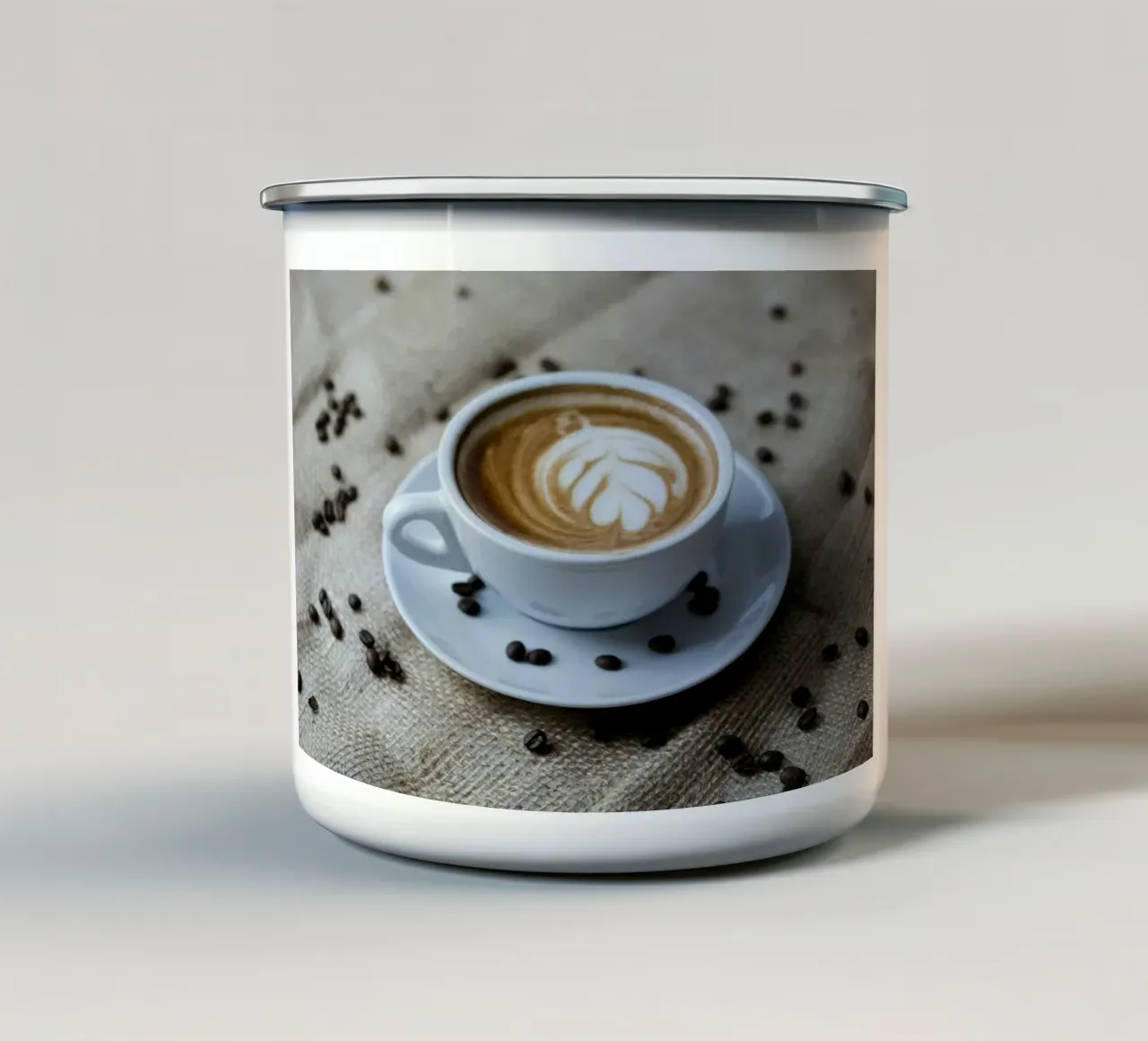 schiuma per caffetteria tazza in smalto da cofa home