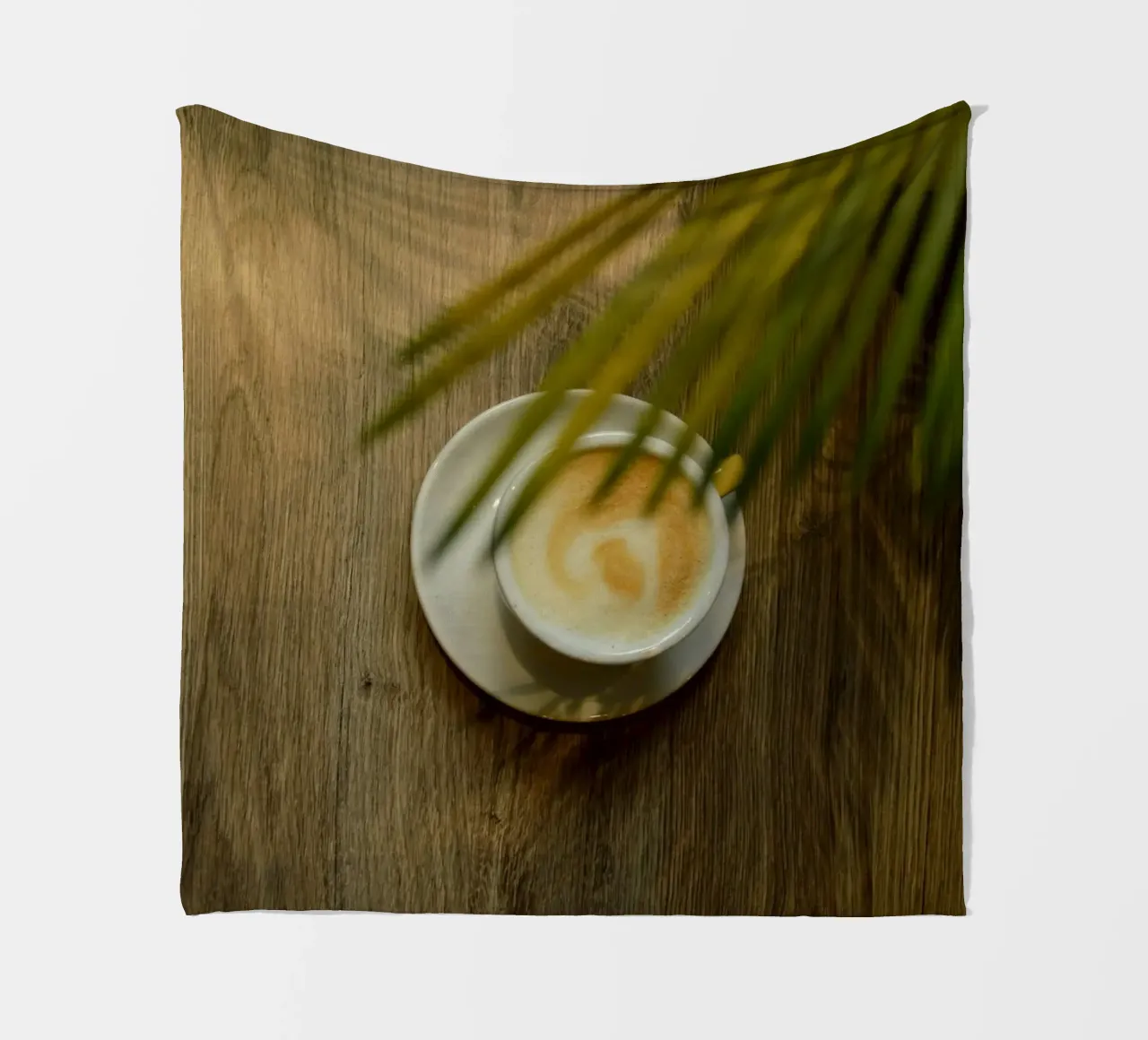 caffè latte art sotto licenza coperta in pile da cofa home