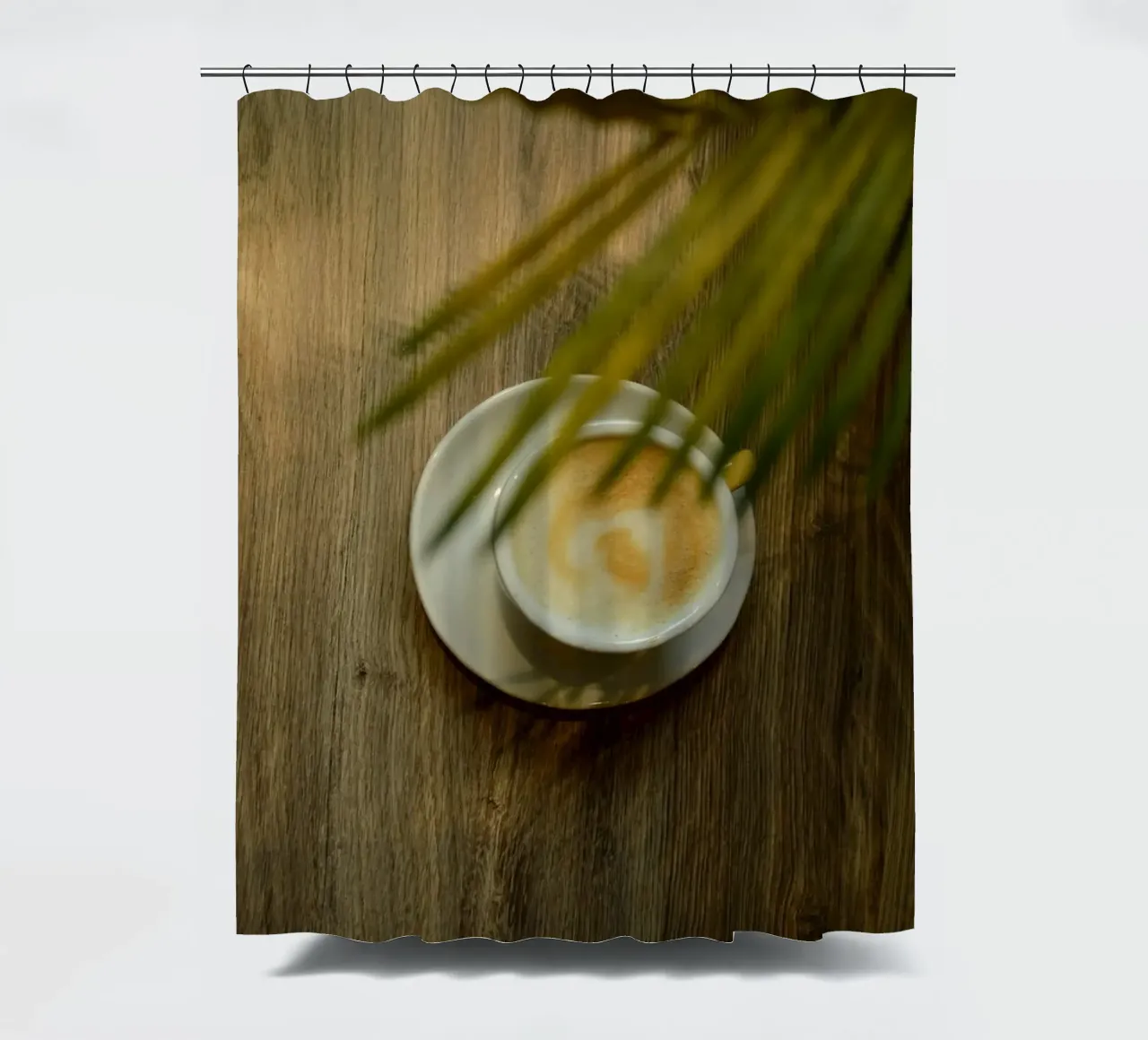 caffè latte art sotto licenza tenda da doccia da cofa home