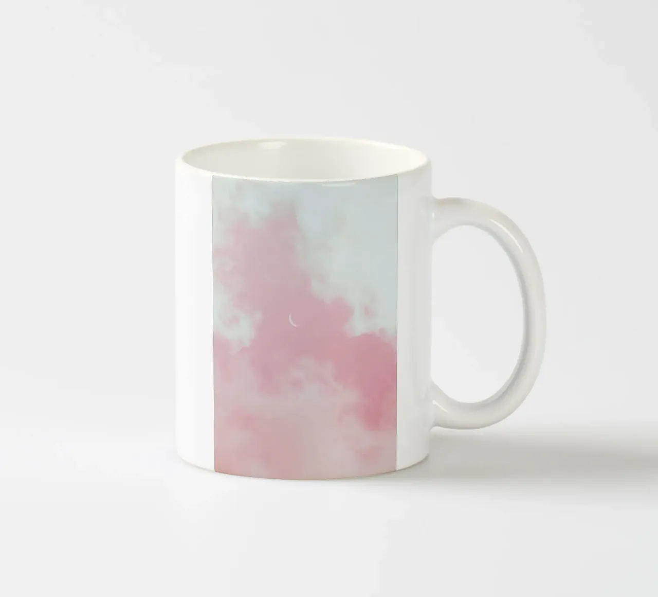 luna crescente tra le nuvole rosa tazza in ceramica da cofa home