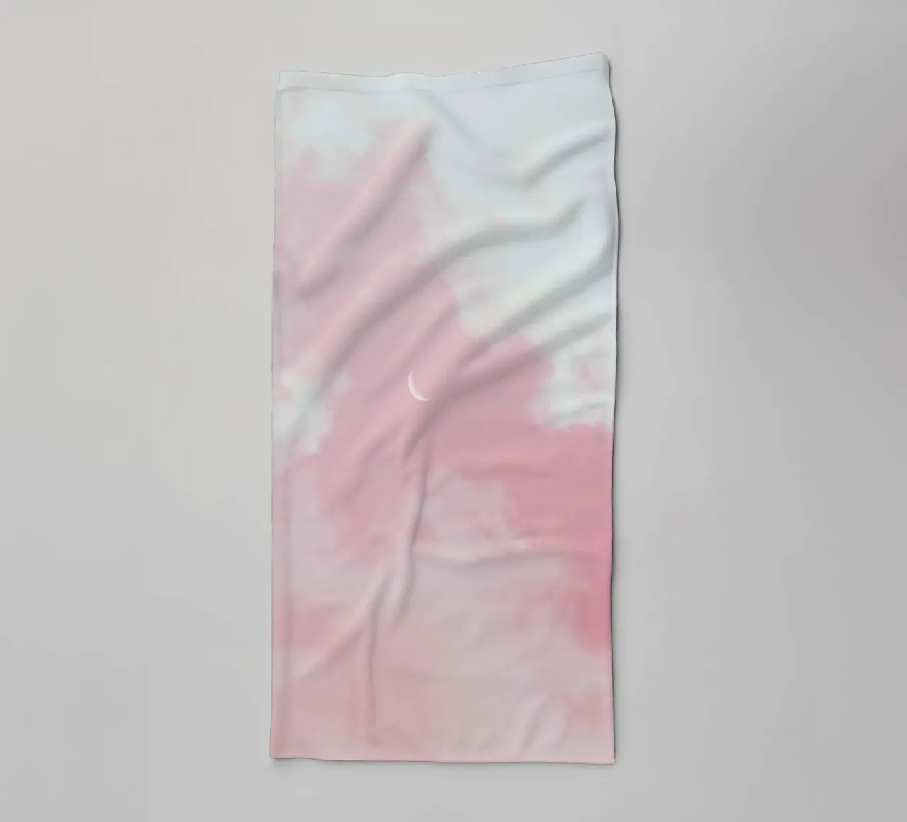crescent moon inside pink clouds towel by cofa home