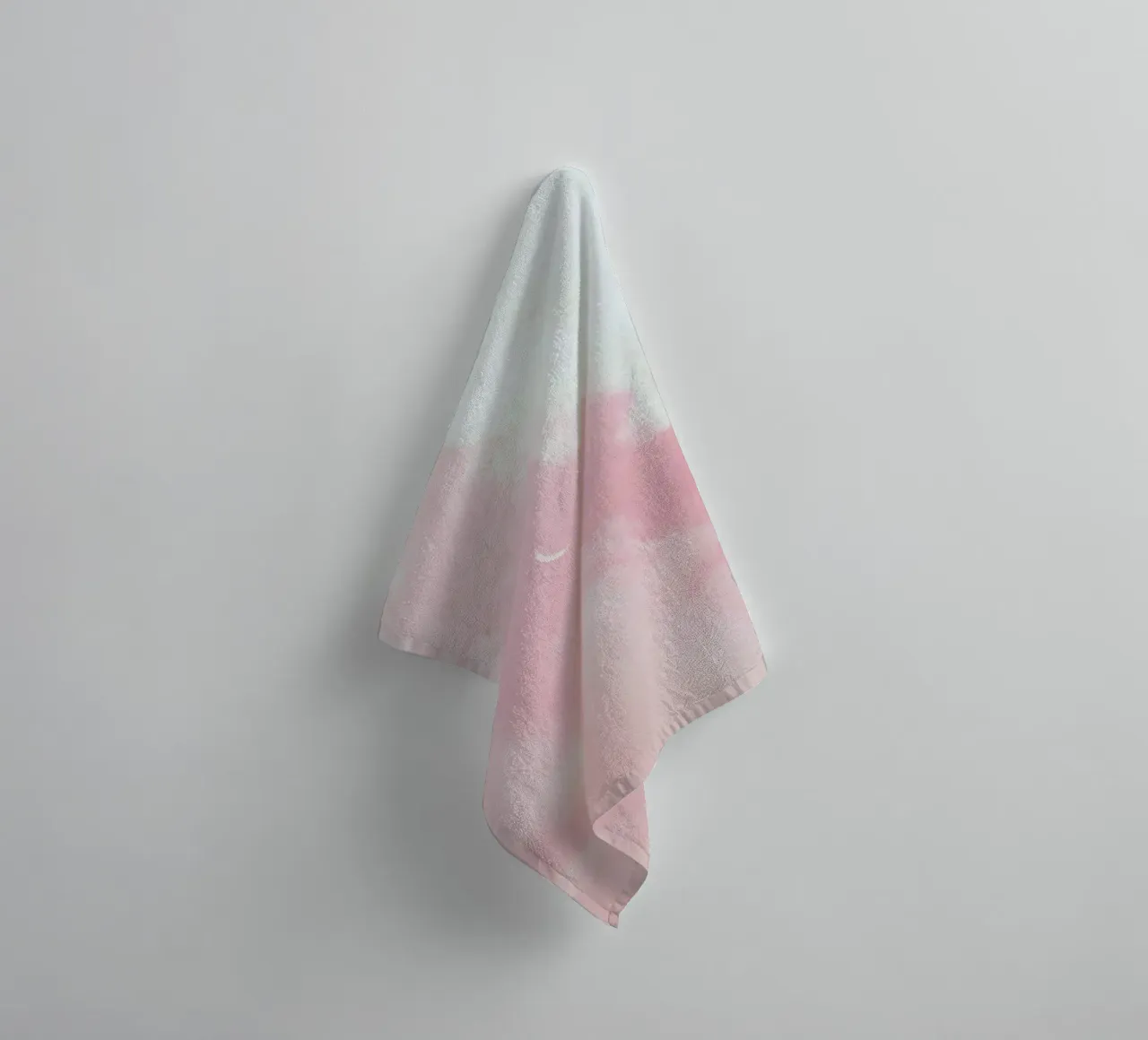 crescent moon inside pink clouds towel by cofa home
