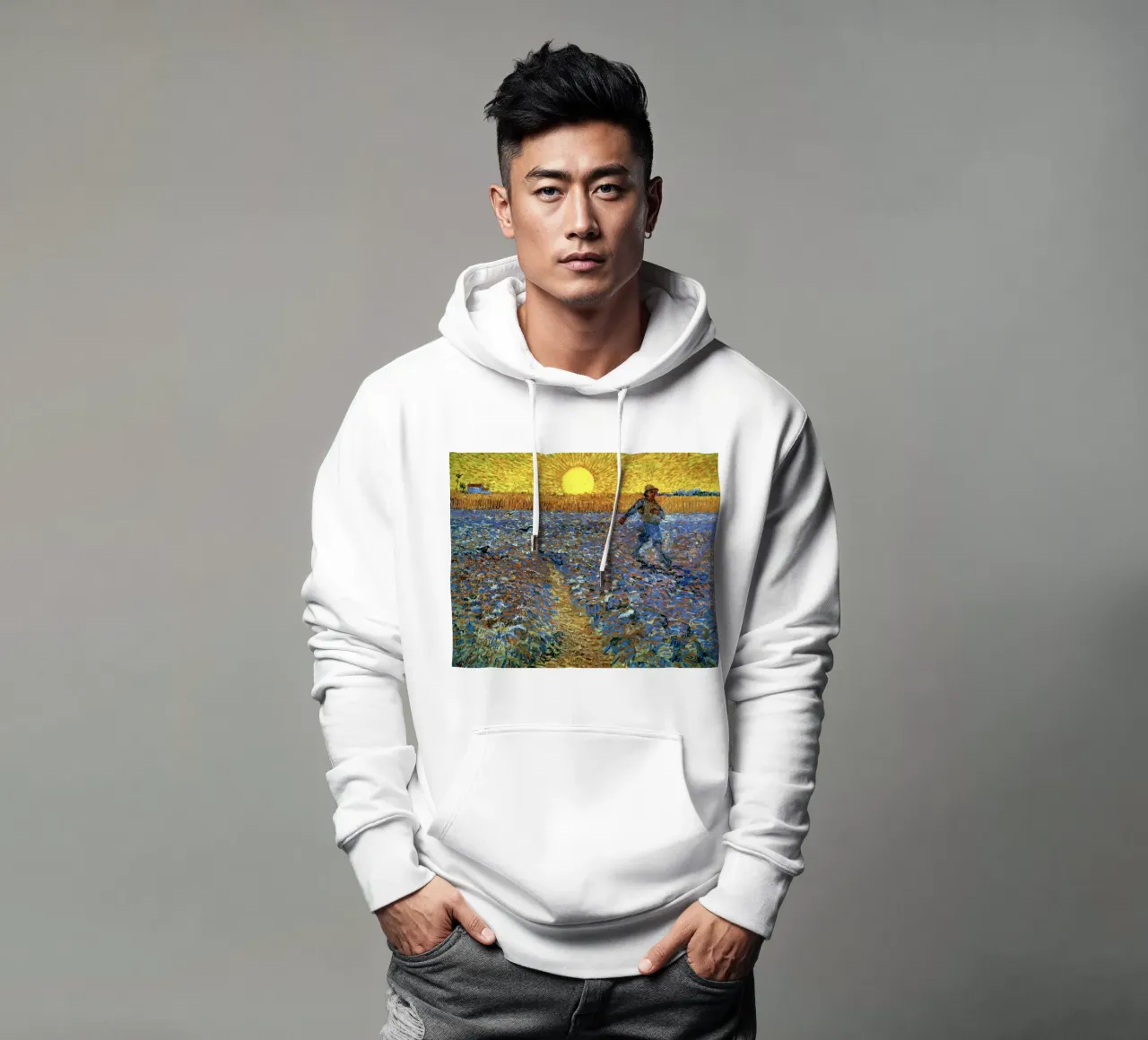 Il seminatore - Vincent van gogh felpa con cappuccio da Sylviepaint