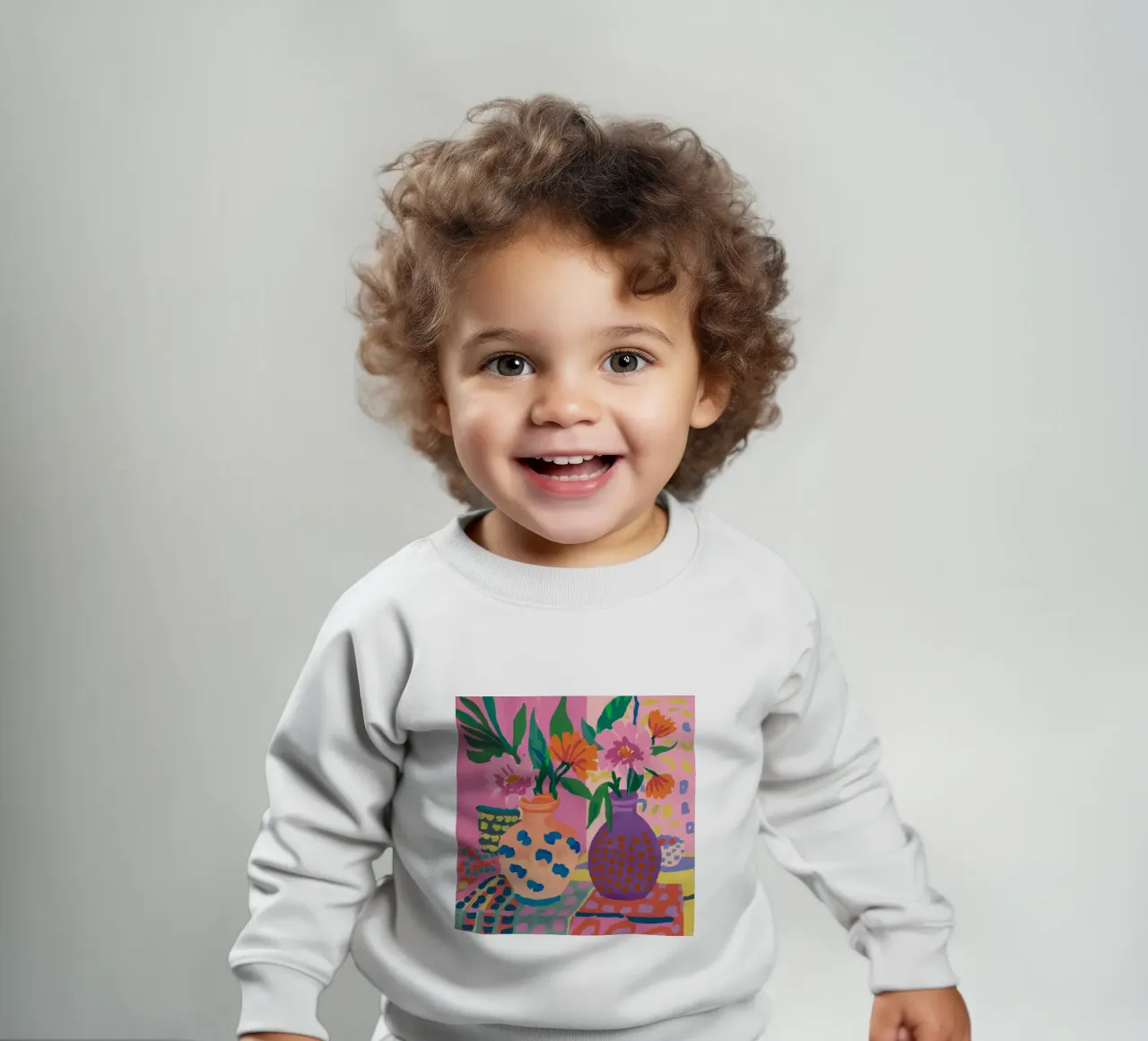 Bouquet Pattern Mix felpa neonato da Pan Denim