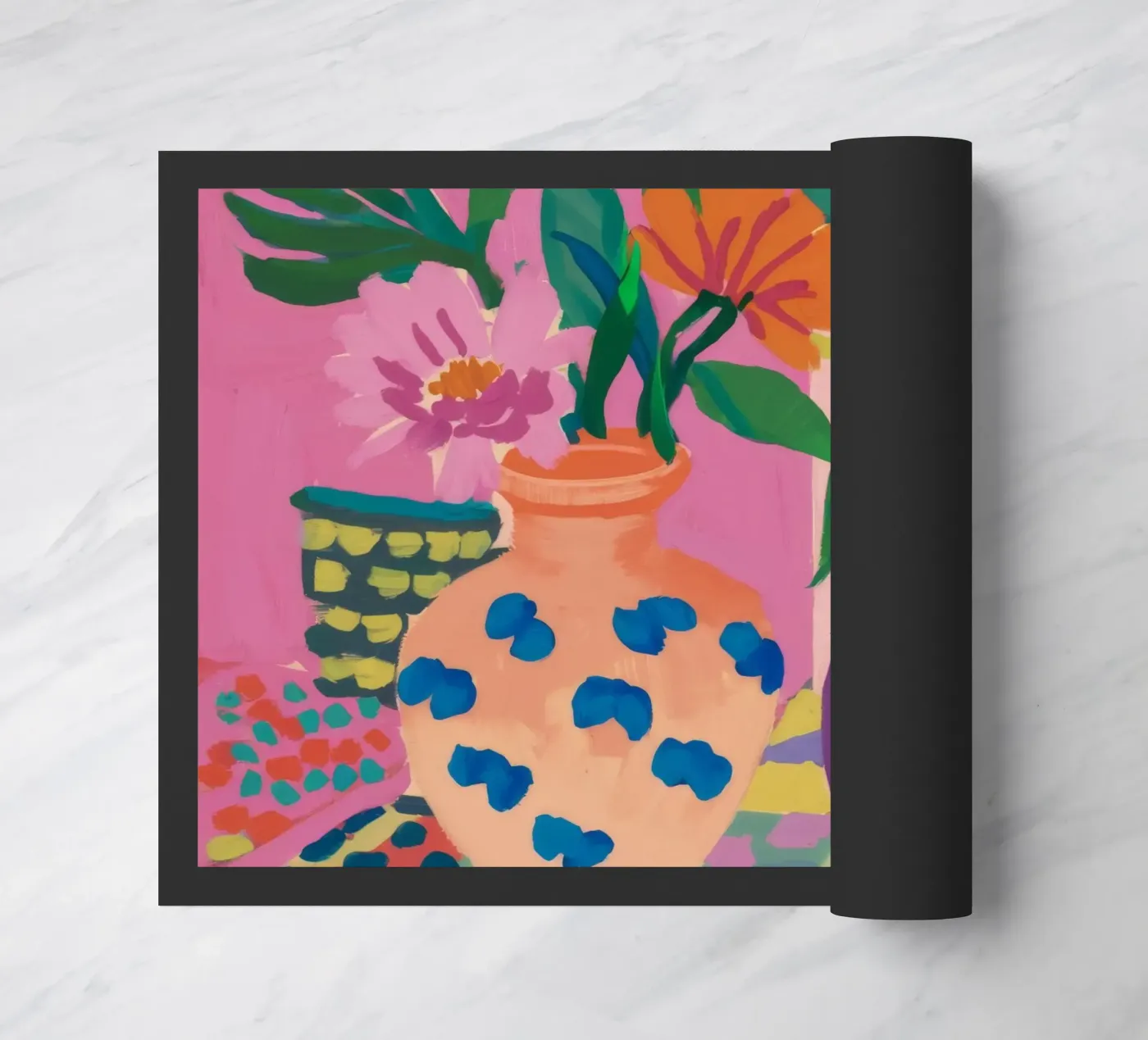 Pattern Mix Bouquet doormat by Pan Denim