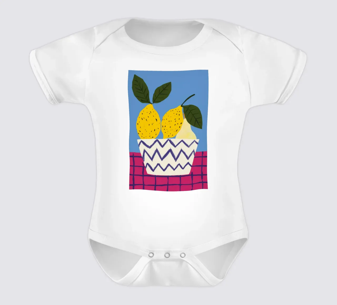 Pere in vaso a zig zag body neonato maniche corte da Haven Fantasy
