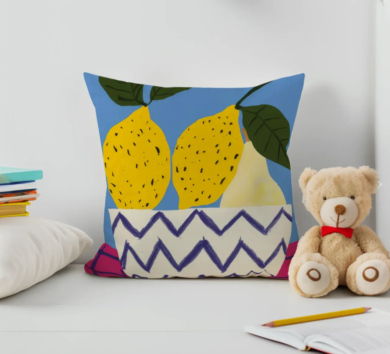 Pere in vaso a zig zag cuscino da Haven Fantasy