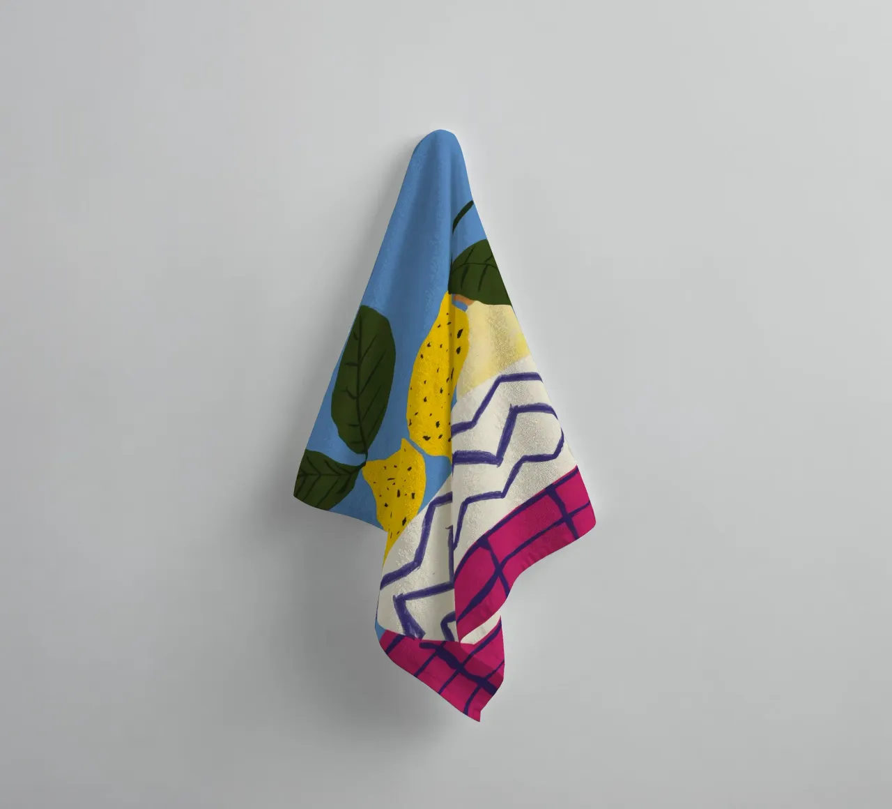 Pere in vaso a zig zag asciugamano da bagno da Haven Fantasy