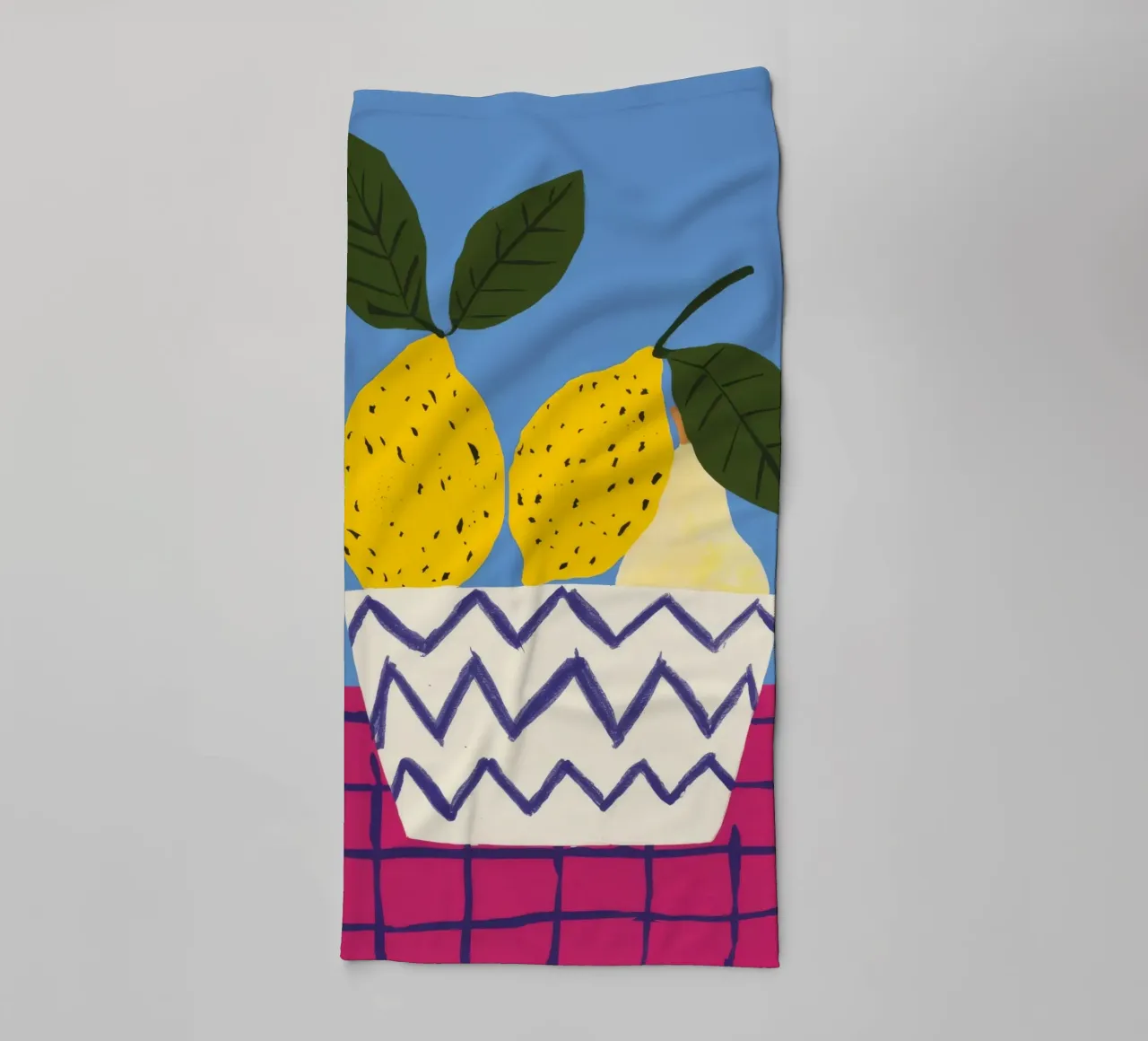 Pere in vaso a zig zag asciugamano da bagno da Haven Fantasy