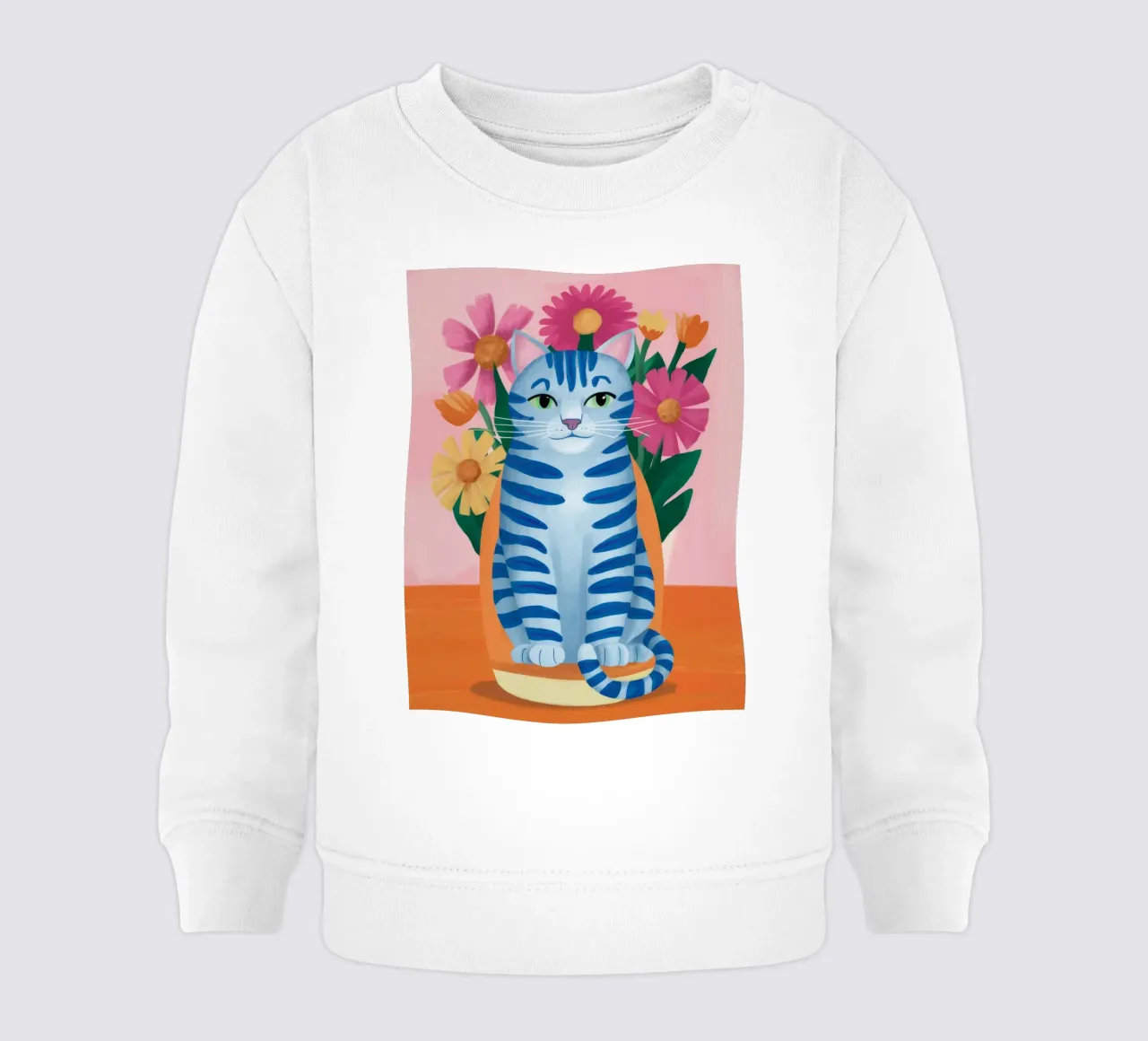 Azzurro Tabby Bloom felpa neonato da Stone Decade