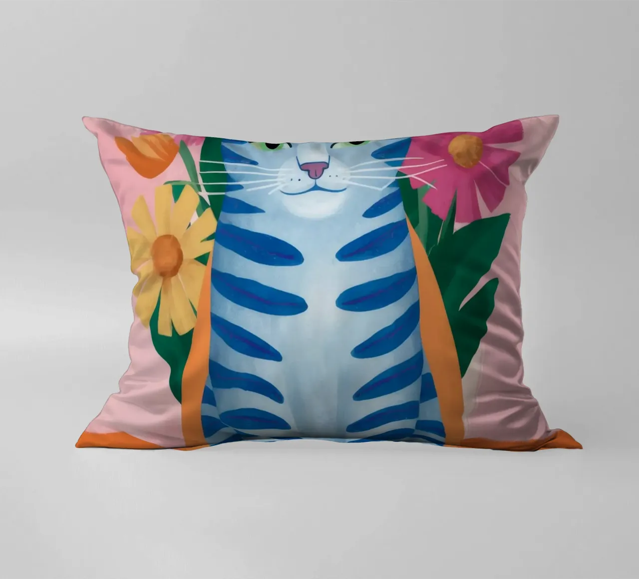 Azzurro Tabby Bloom cuscino da Stone Decade