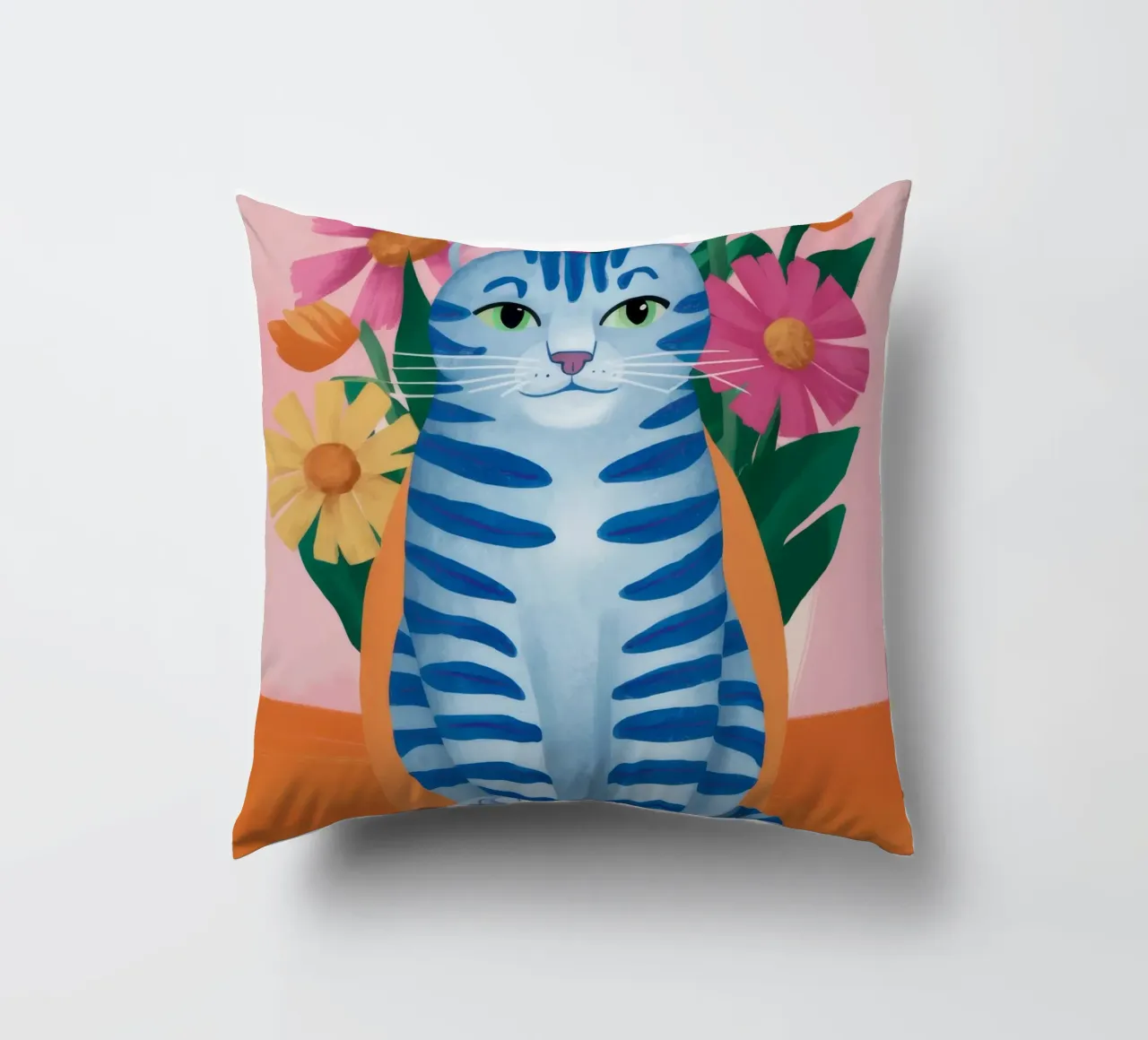 Azzurro Tabby Bloom cuscino da Stone Decade