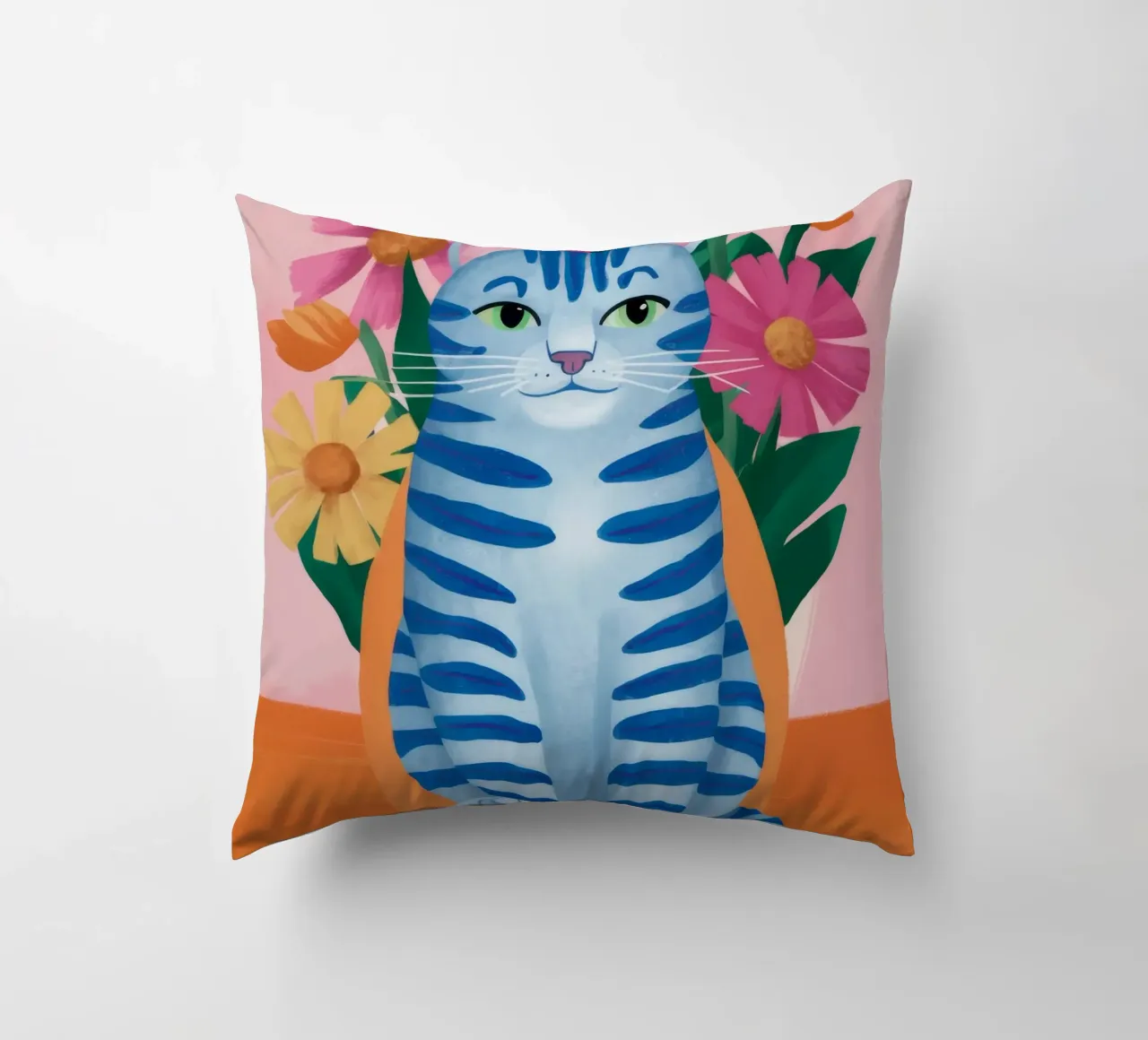 Azzurro Tabby Bloom cuscino da Stone Decade