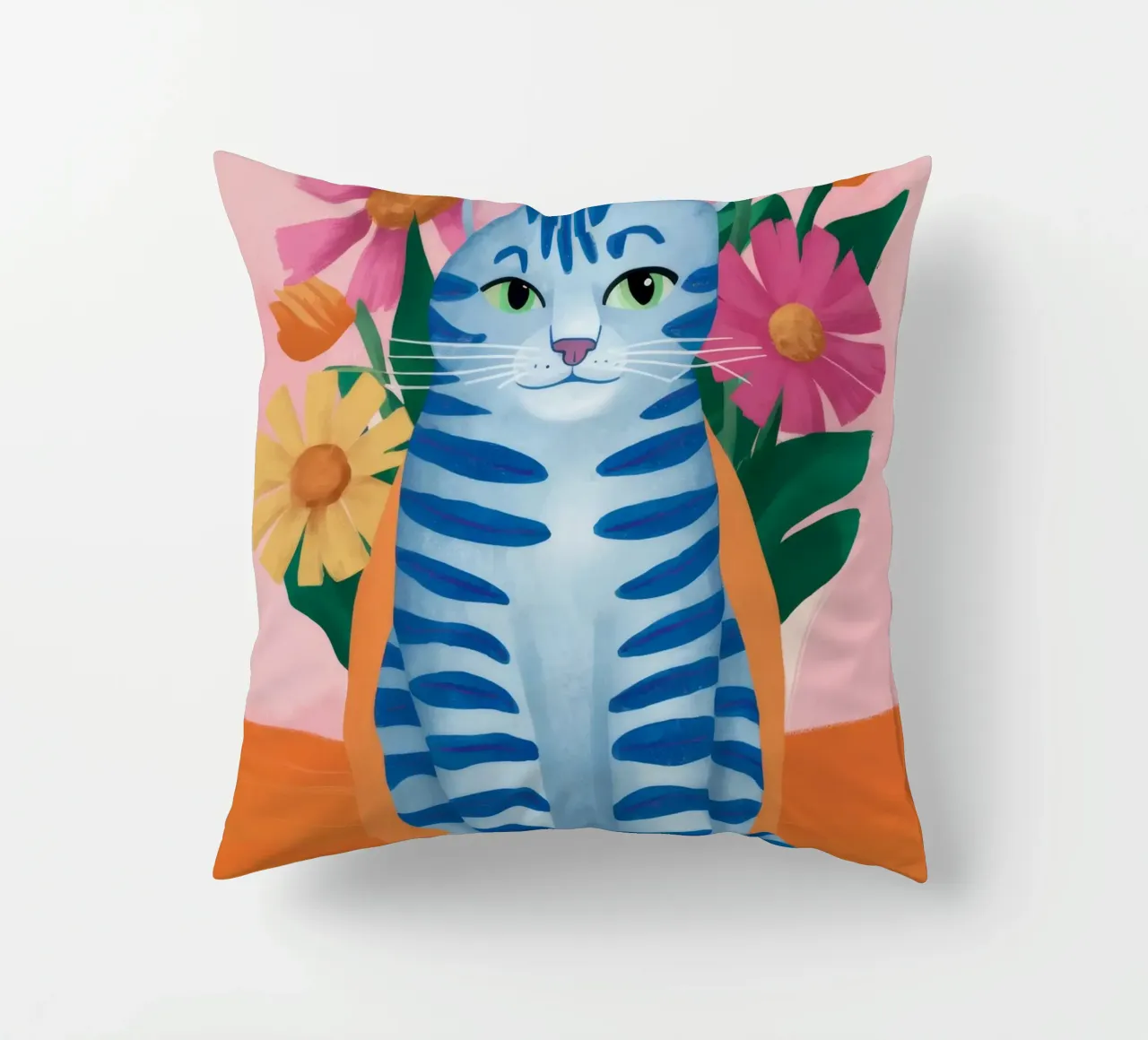 Azzurro Tabby Bloom cuscino da Stone Decade