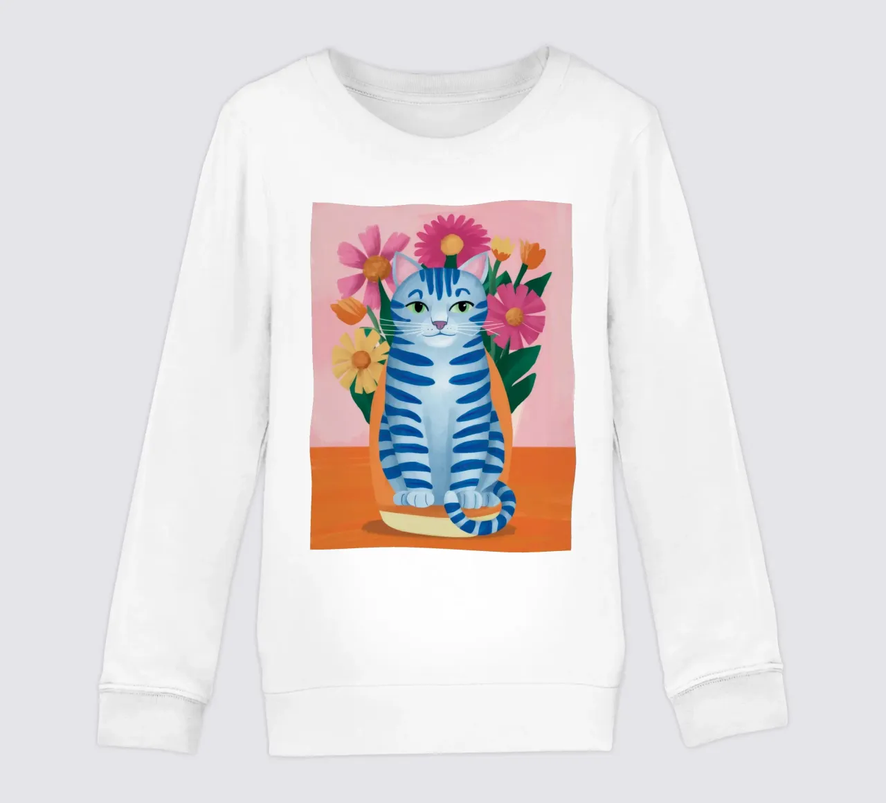 Azzurro Tabby Bloom felpa bambino da Stone Decade