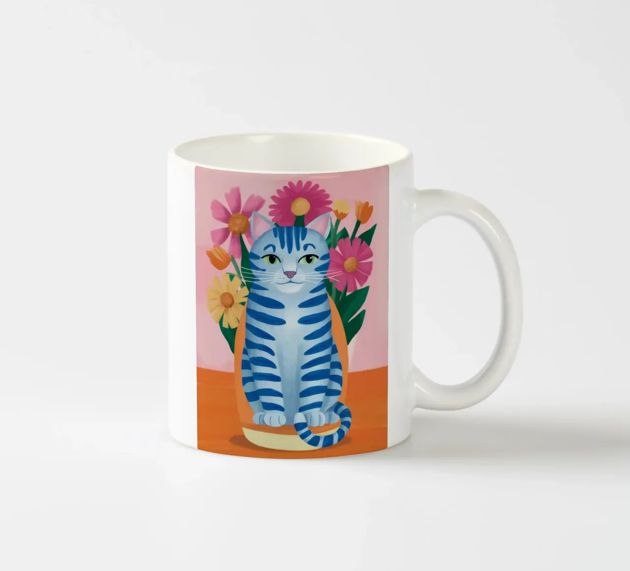 Azzurro Tabby Bloom tazza in ceramica da Stone Decade