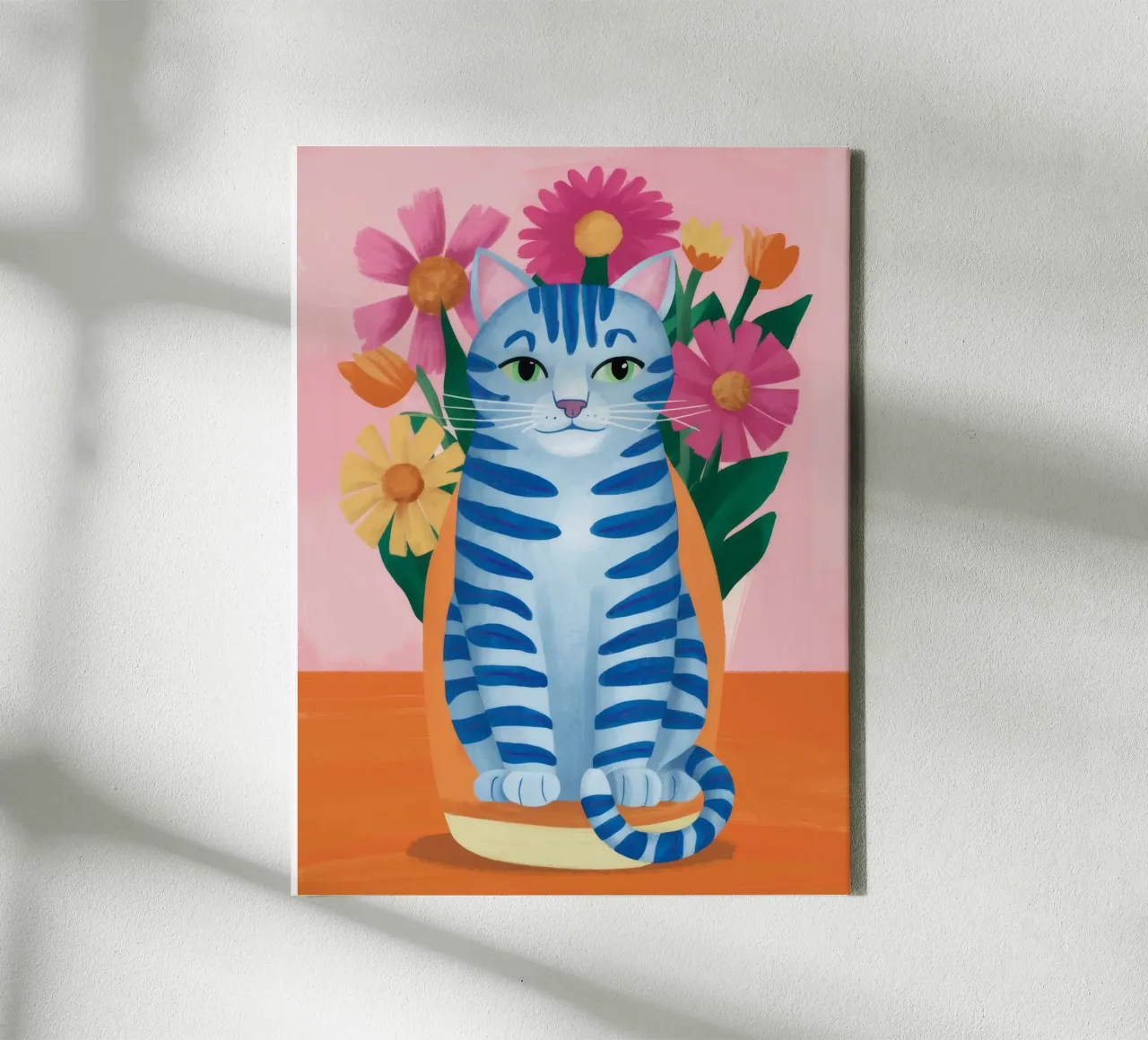 Azure Tabby Bloom canvas by Stone Decade