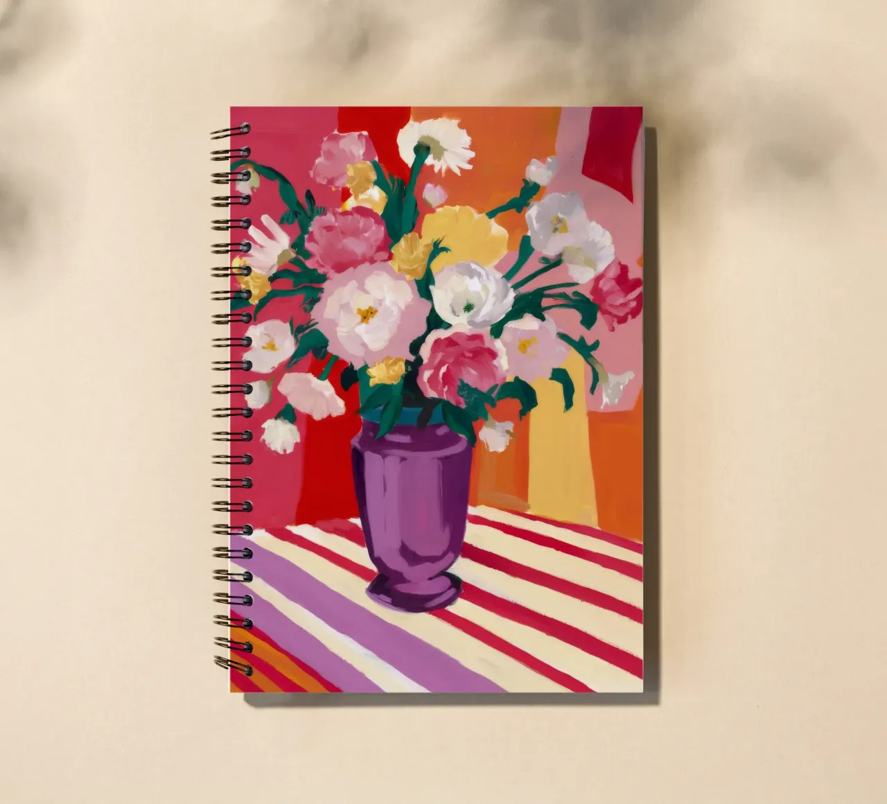 Striped Table Radiance spiral notebook by Pan Denim