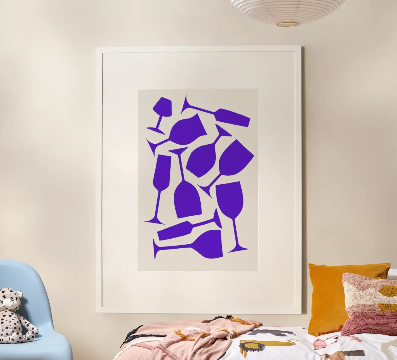 Wine Glasses poster con telaio in plastica da Pure