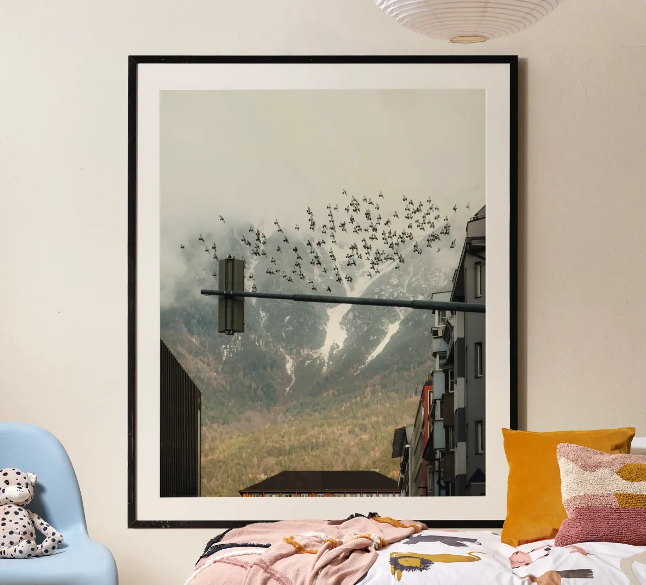 balcone montagna poster con telaio in plastica da animal story home