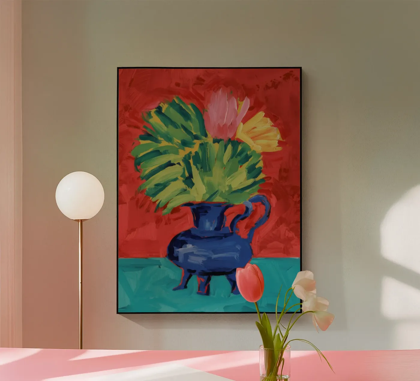 Monstera brocca blu plexiglass da Pan Denim