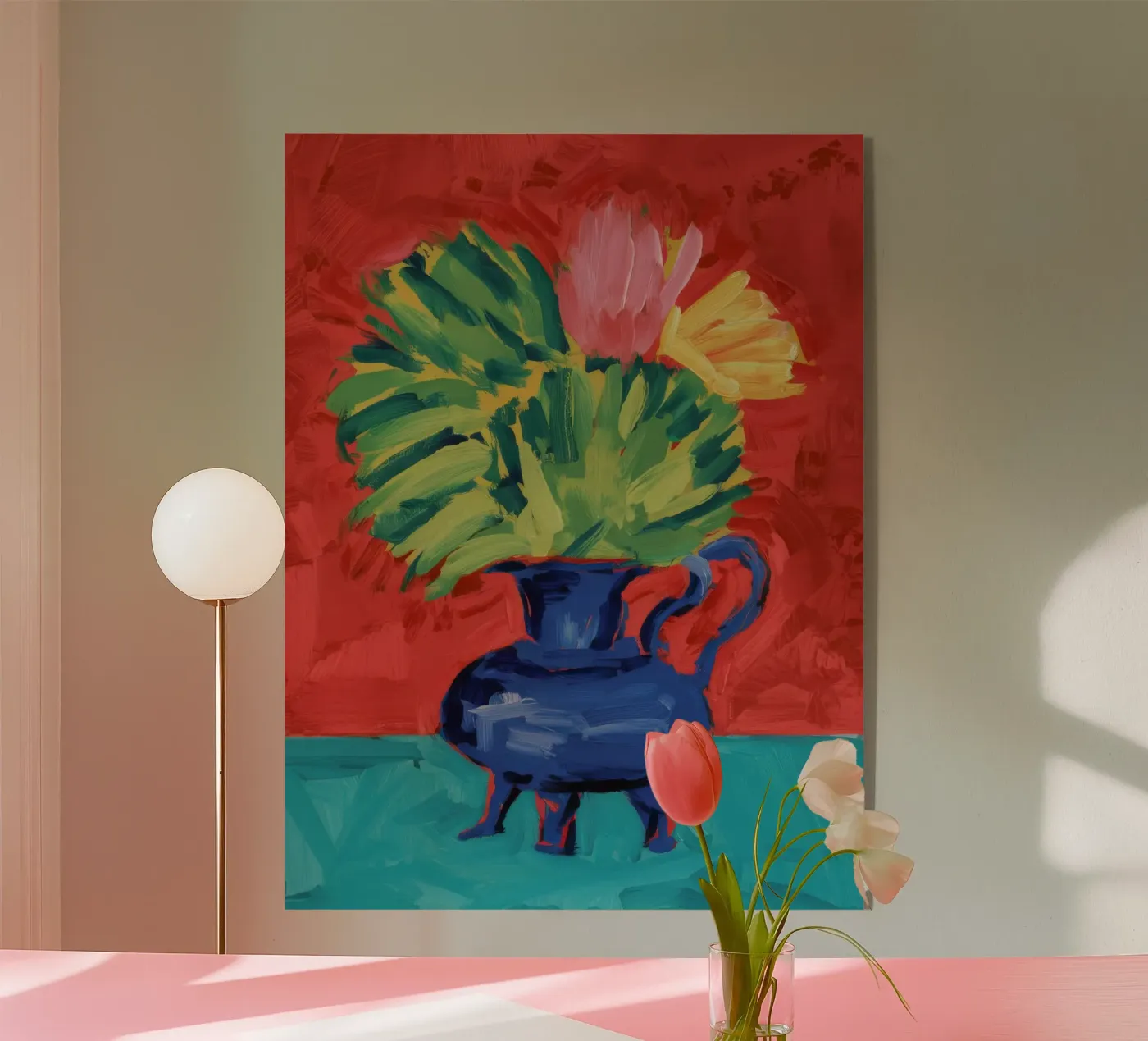 Monstera brocca blu plexiglass da Pan Denim