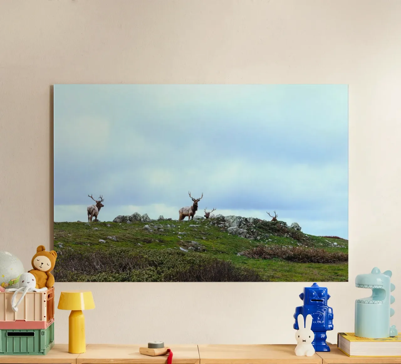 corna sull'erba plexiglass da animal story home