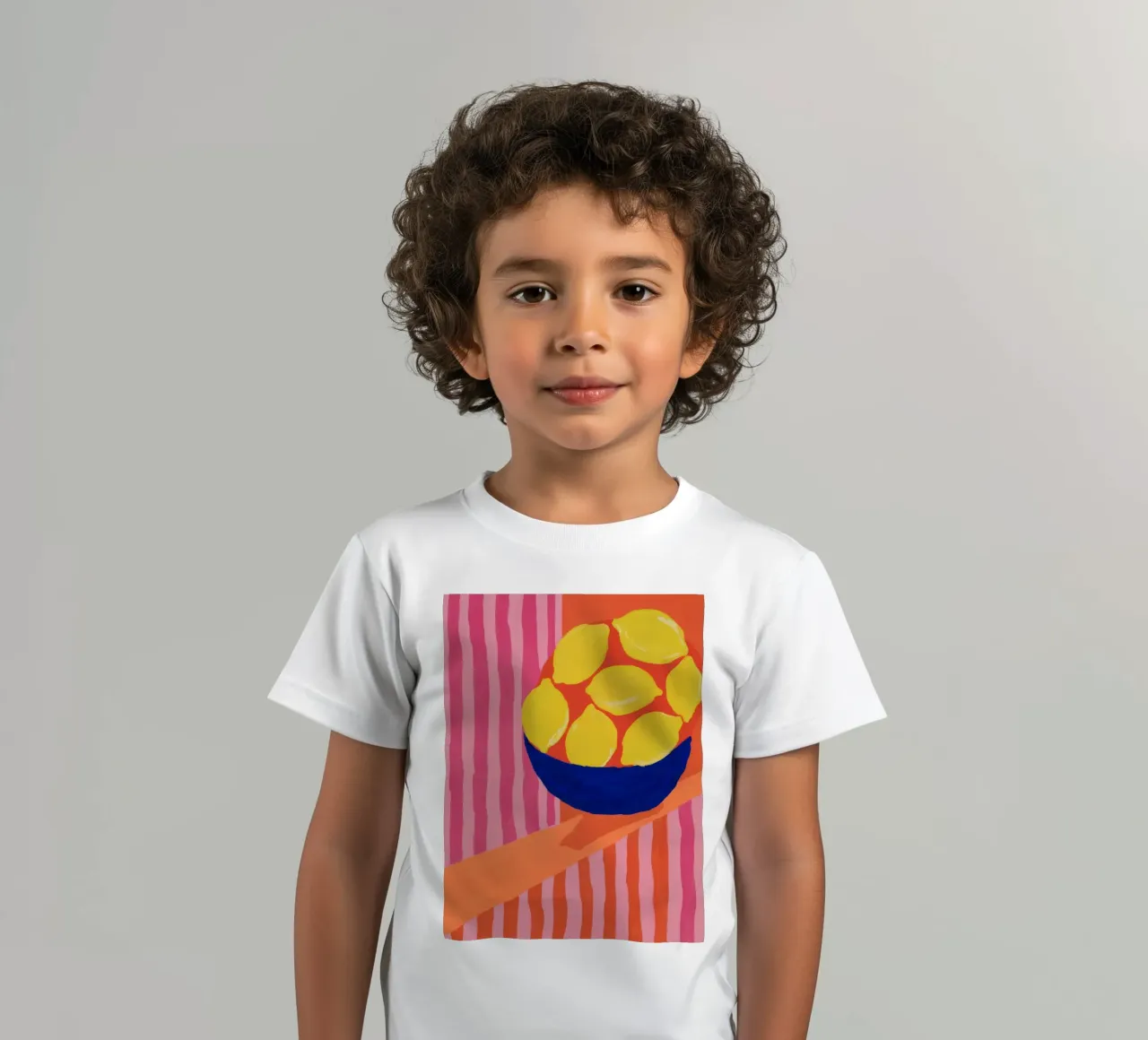 Hand Held Lemon Bowl kids t-shirt by Stone Decade