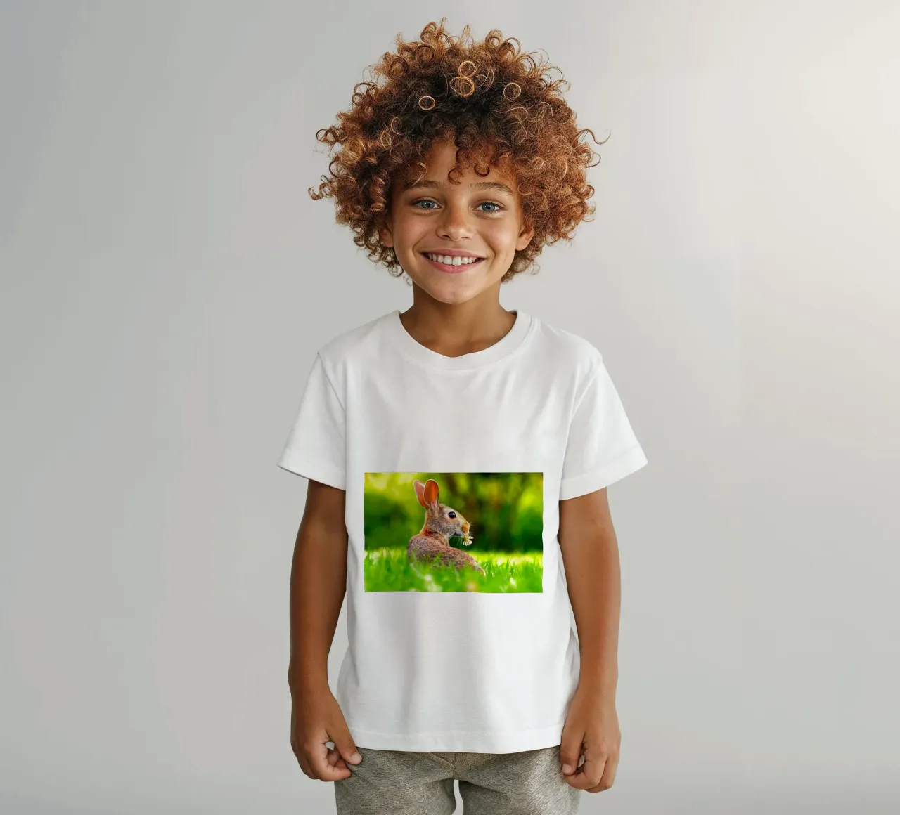 greenery rabbit kids t-shirt by animal story home