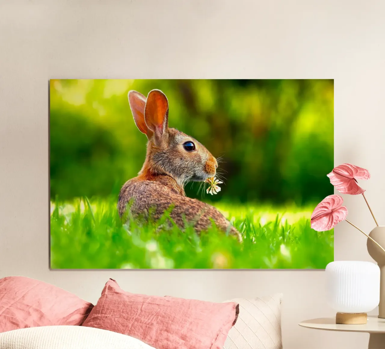 greenery rabbit poster by animal story home