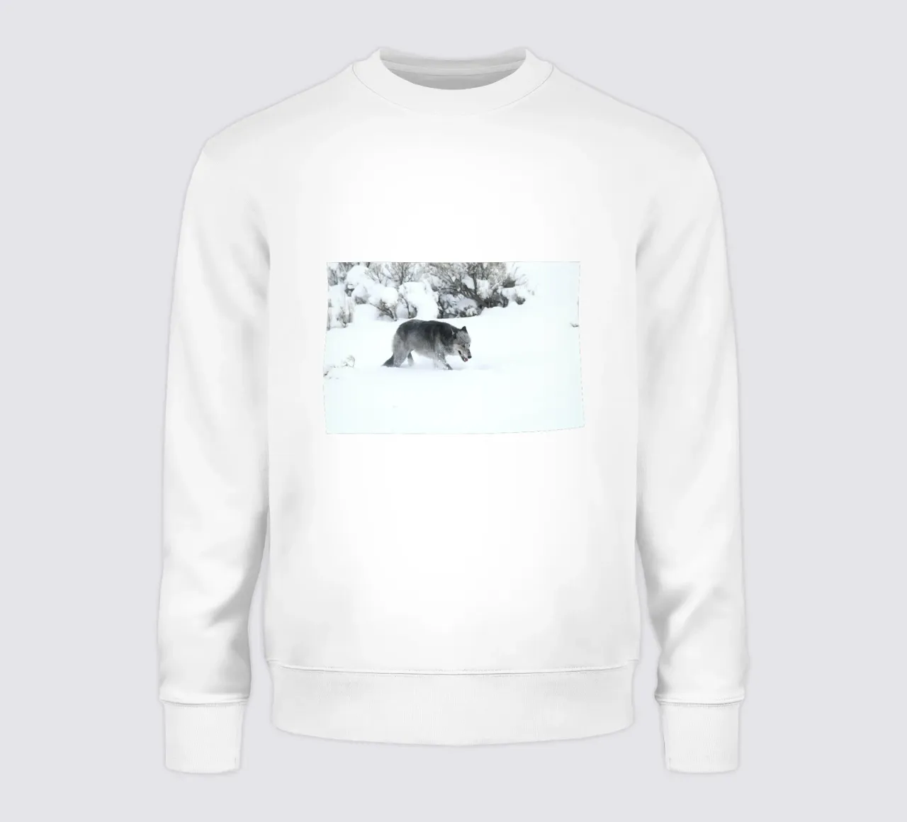 lupo delle nevicate felpa da animal story home