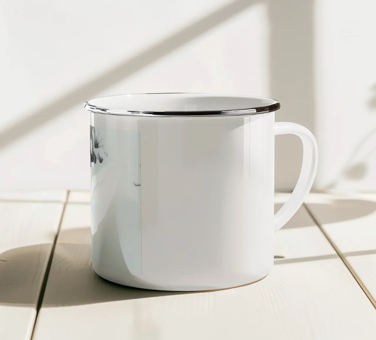 lupo delle nevicate tazza in smalto da animal story home