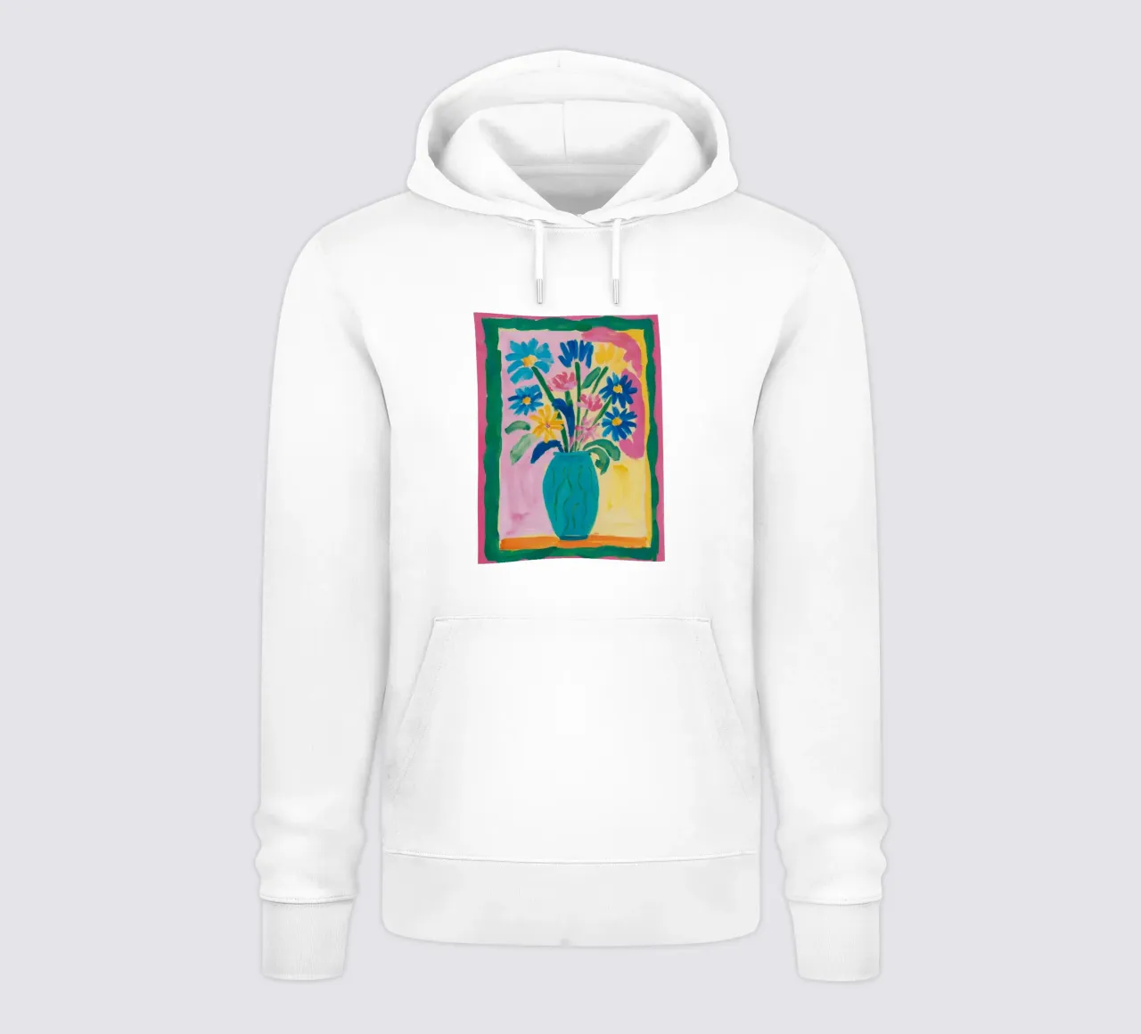 Bouquet di vasi con sciarpa felpa con cappuccio da Pan Denim