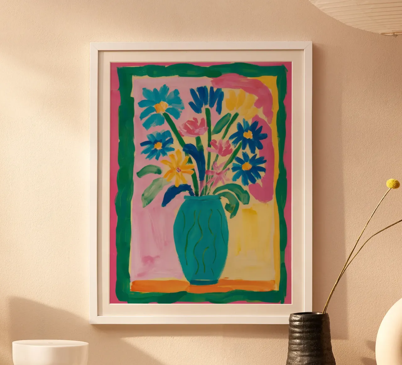 Bouquet di vasi con sciarpa poster da Pan Denim