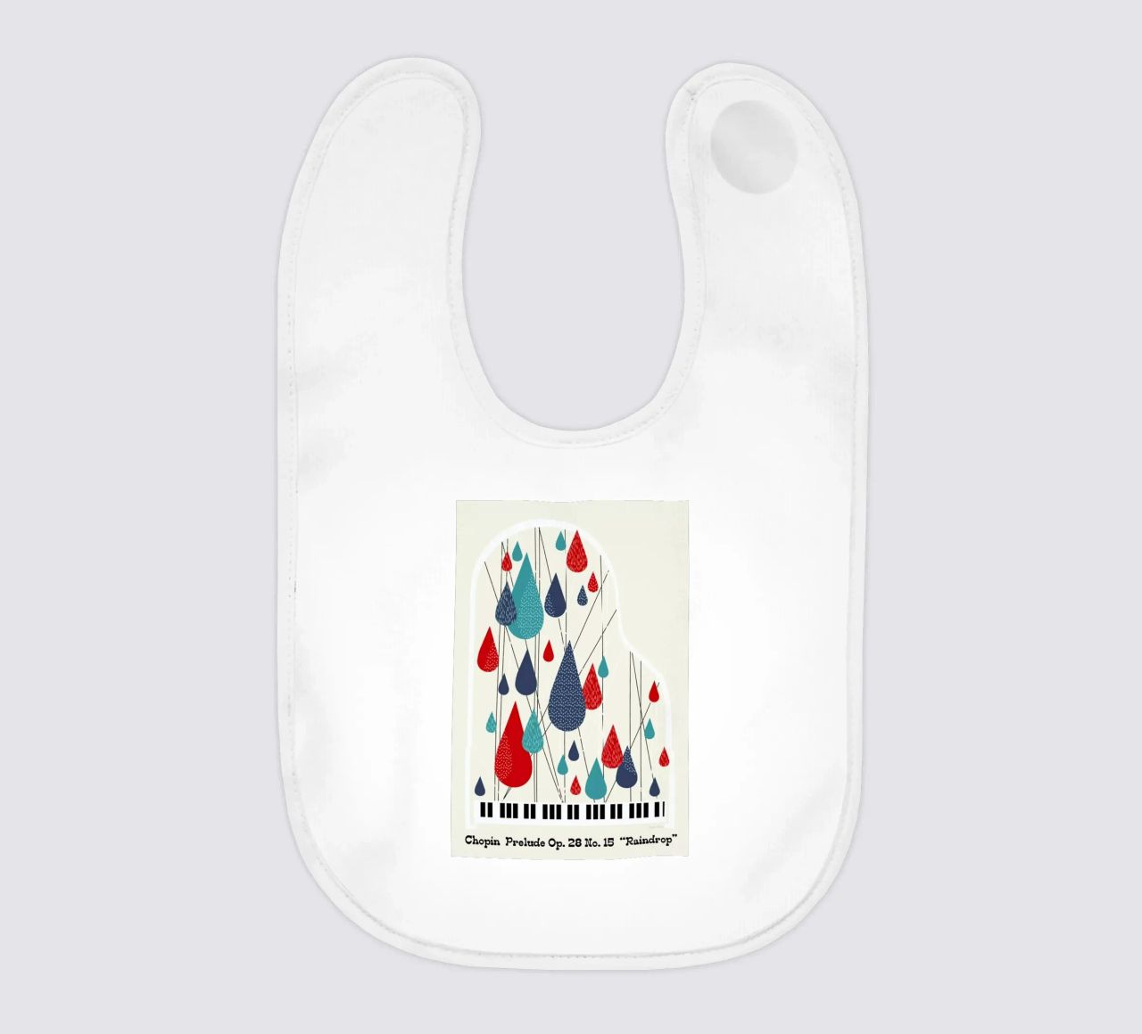 Chopin - Raindrop Prelude by Prelude Posters Babylätzchen von Prelude Posters