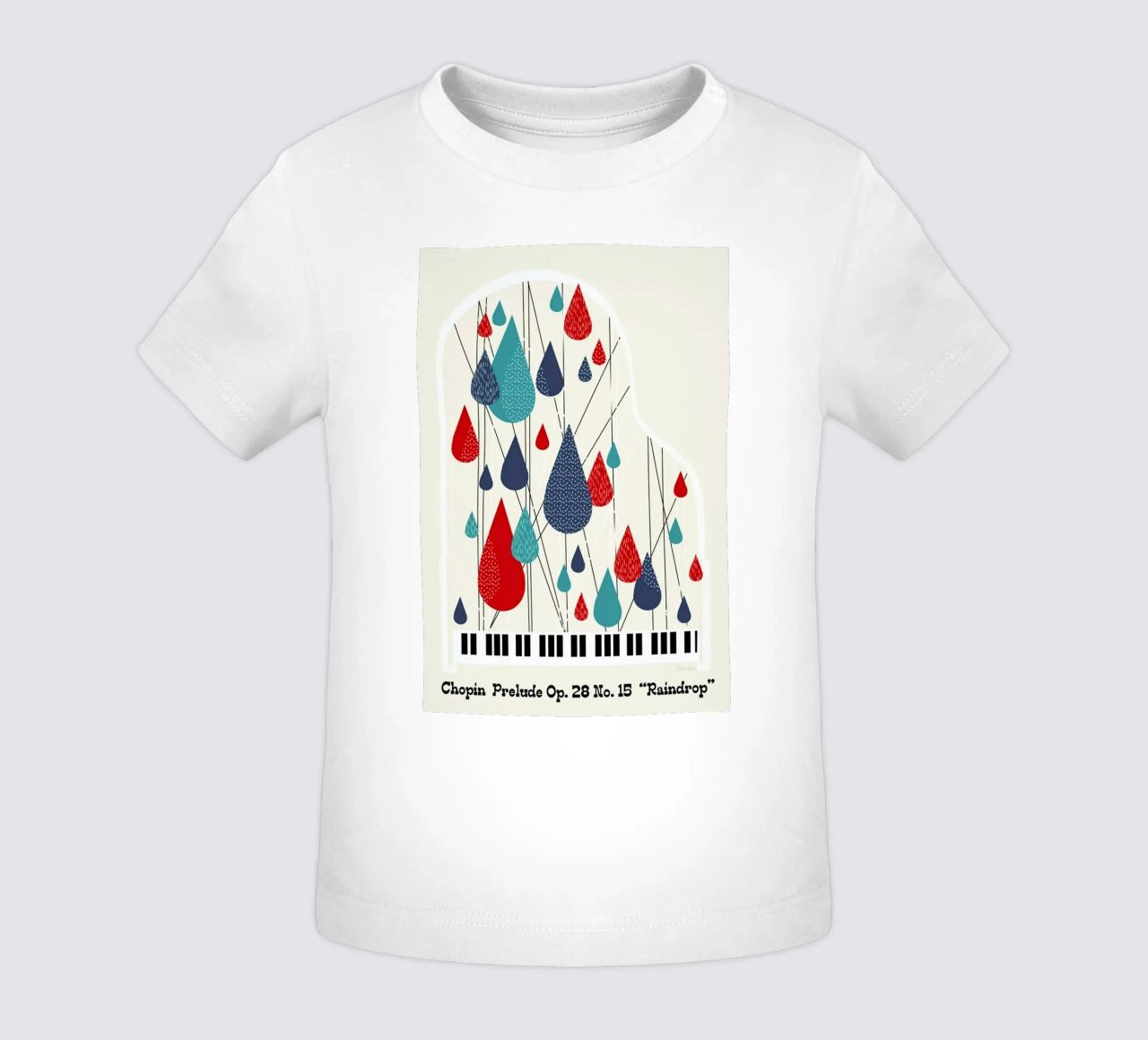 Chopin - Raindrop Prelude by Prelude Posters maglietta neonato da Prelude Posters