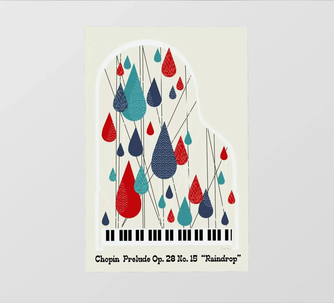 Chopin - Raindrop Prelude by Prelude Posters pellicola backlit da Prelude Posters