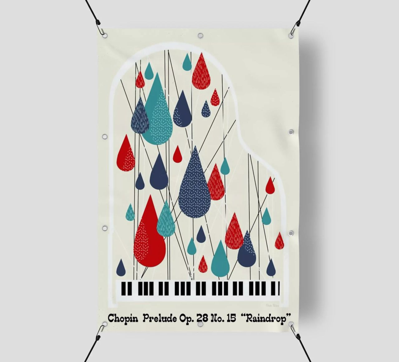 Chopin - Raindrop Prelude by Prelude Posters telo in pvc da Prelude Posters