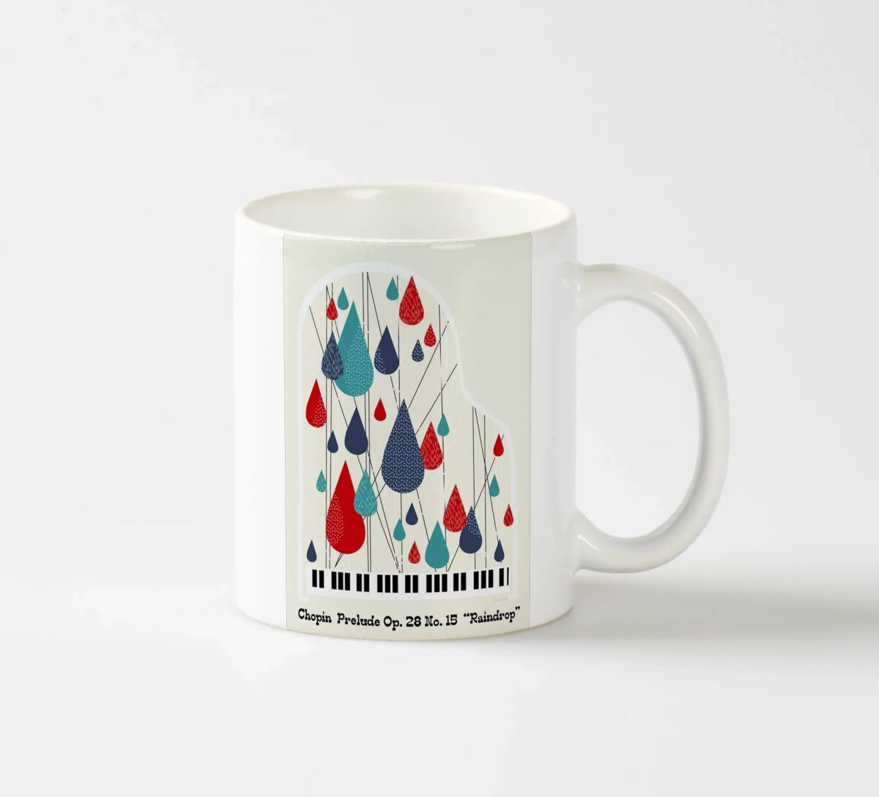 Chopin - Raindrop Prelude by Prelude Posters tazza in ceramica da Prelude Posters