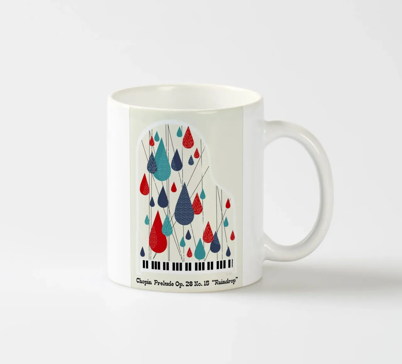 Chopin - Raindrop Prelude by Prelude Posters tazza in ceramica da Prelude Posters