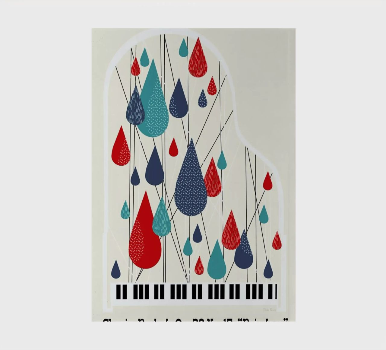 Chopin - Raindrop Prelude by Prelude Posters carnet de notes de Prelude Posters