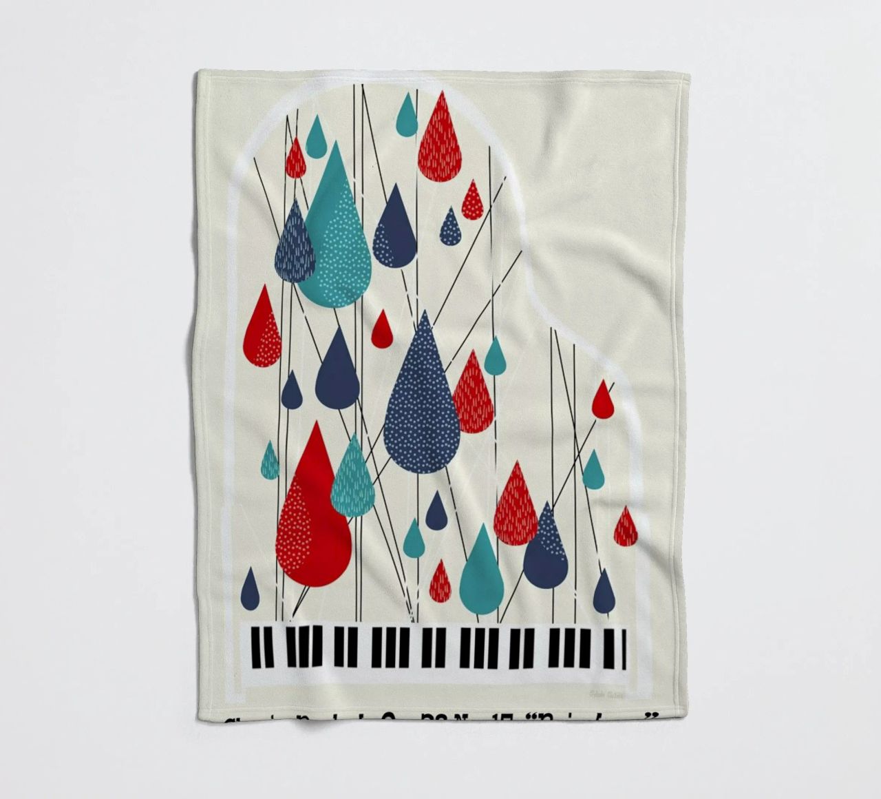 Chopin - Raindrop Prelude by Prelude Posters coperta in pile da Prelude Posters