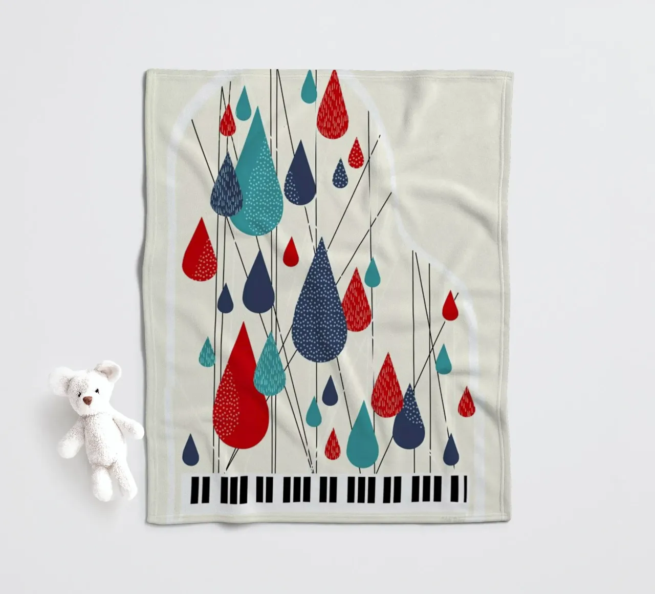 Chopin - Raindrop Prelude by Prelude Posters coperta in pile da Prelude Posters