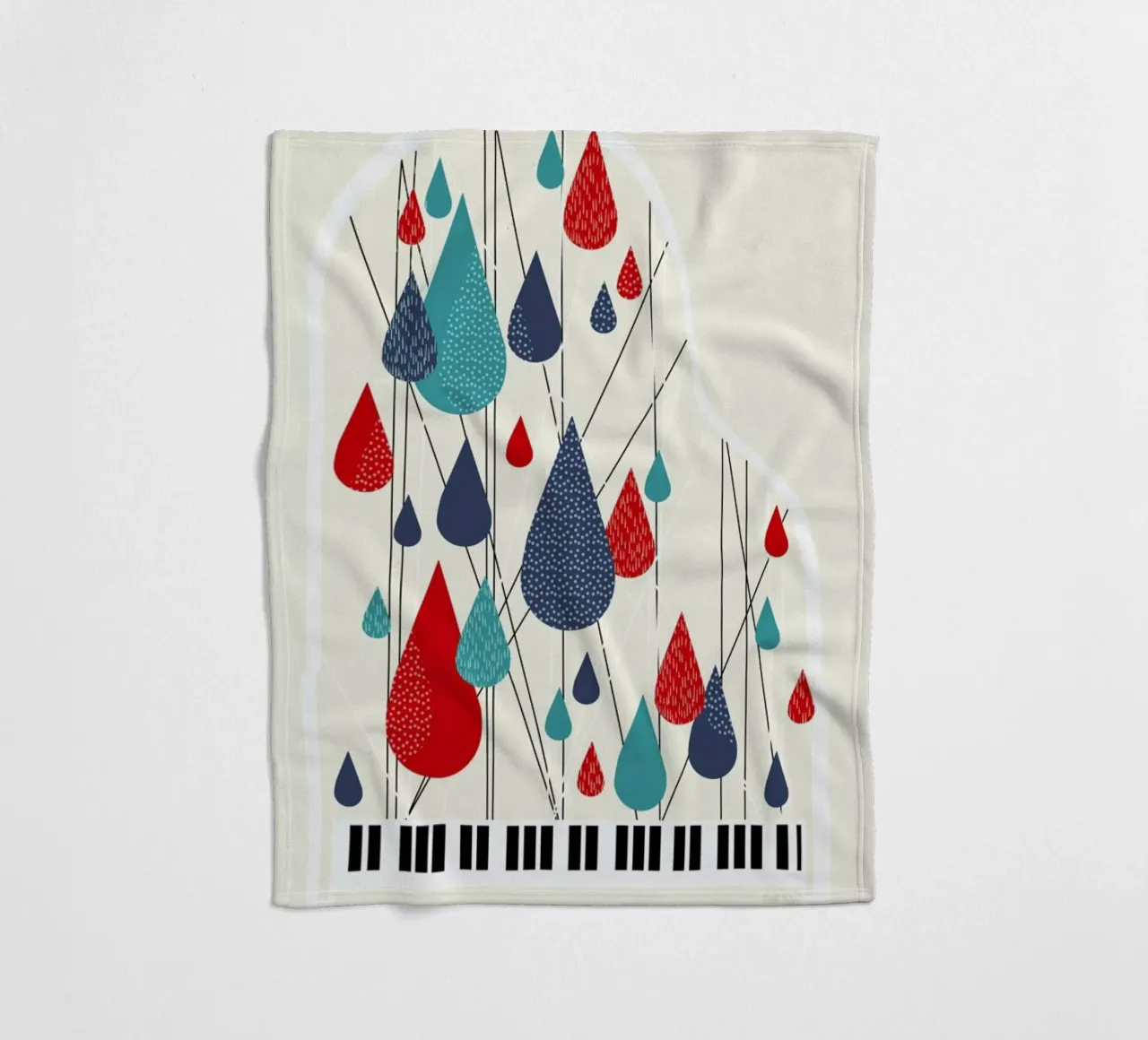 Chopin - Raindrop Prelude by Prelude Posters coperta in pile da Prelude Posters