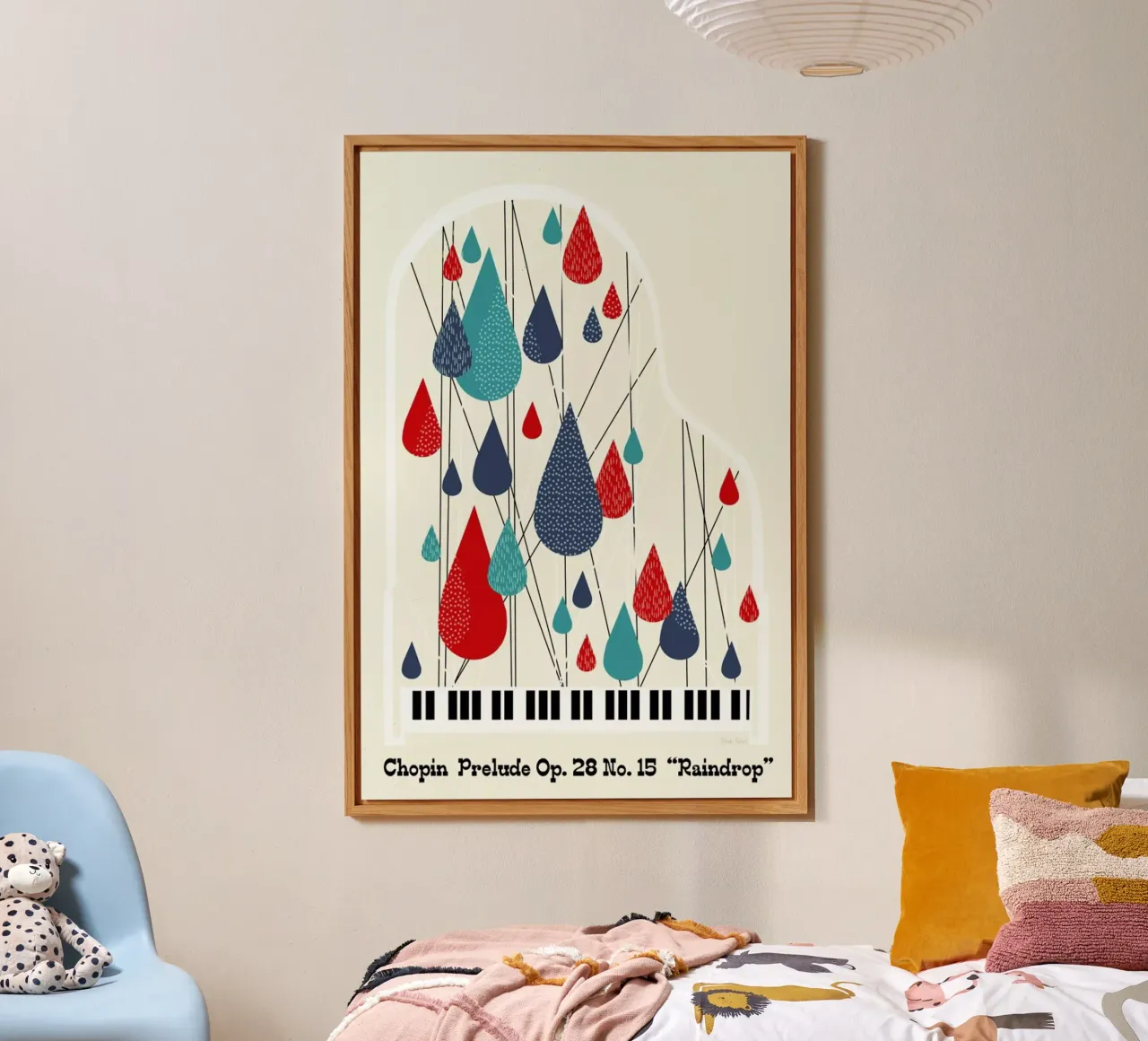 Chopin - Raindrop Prelude by Prelude Posters alluminio dibond da Prelude Posters