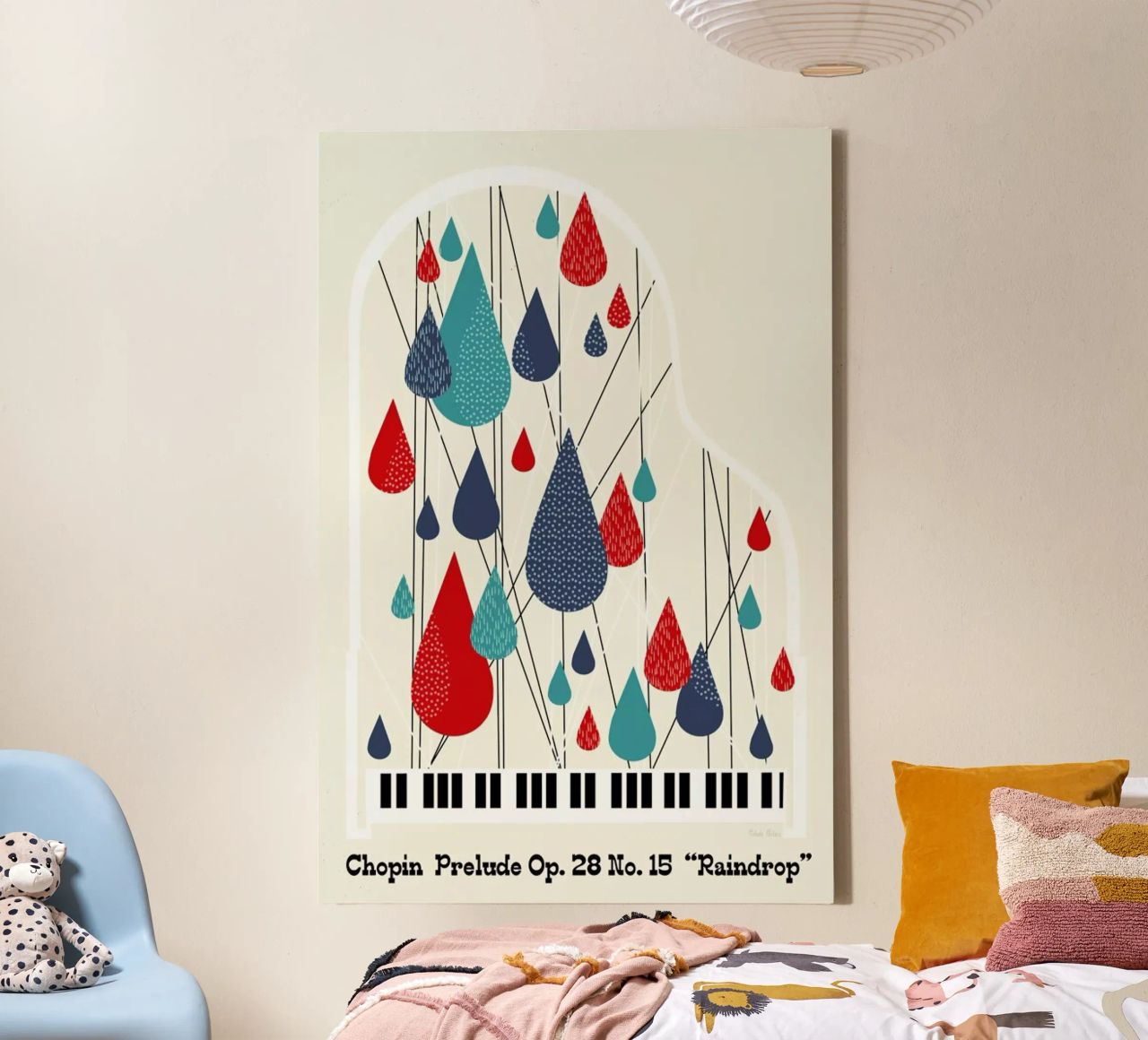 Chopin - Raindrop Prelude by Prelude Posters tela da Prelude Posters
